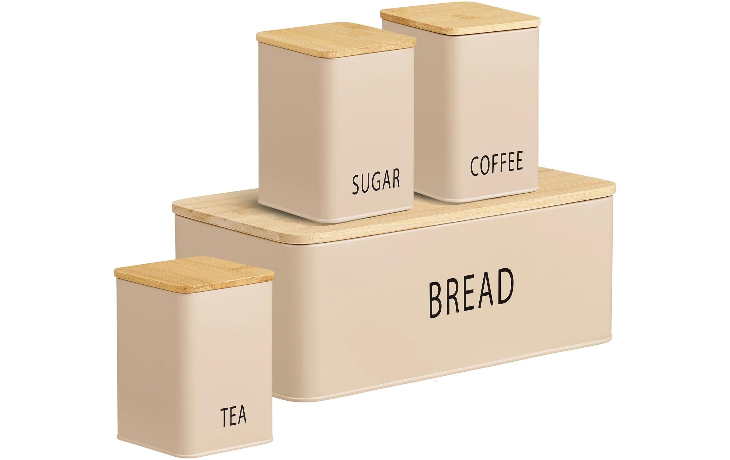 House Nordic Vorratsdose »Tula« Set aus einem Brotkasten und drei Vorratsbehältern