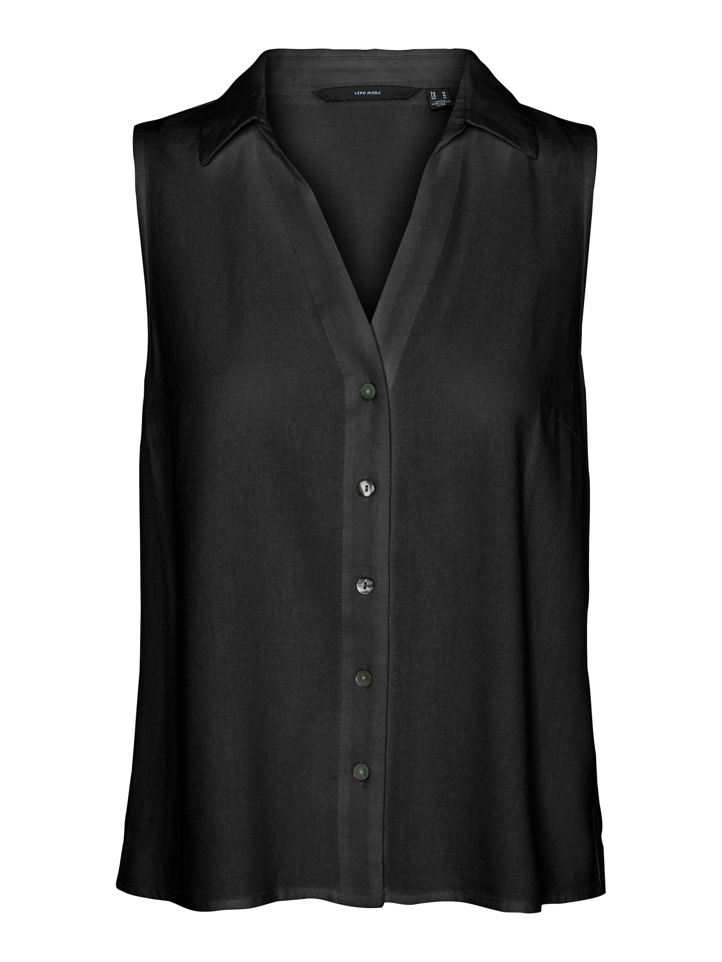 Vero Moda Top chemisier »VMMYMILO SL V-NECK SHIRT WVN  GA« mit Leinen