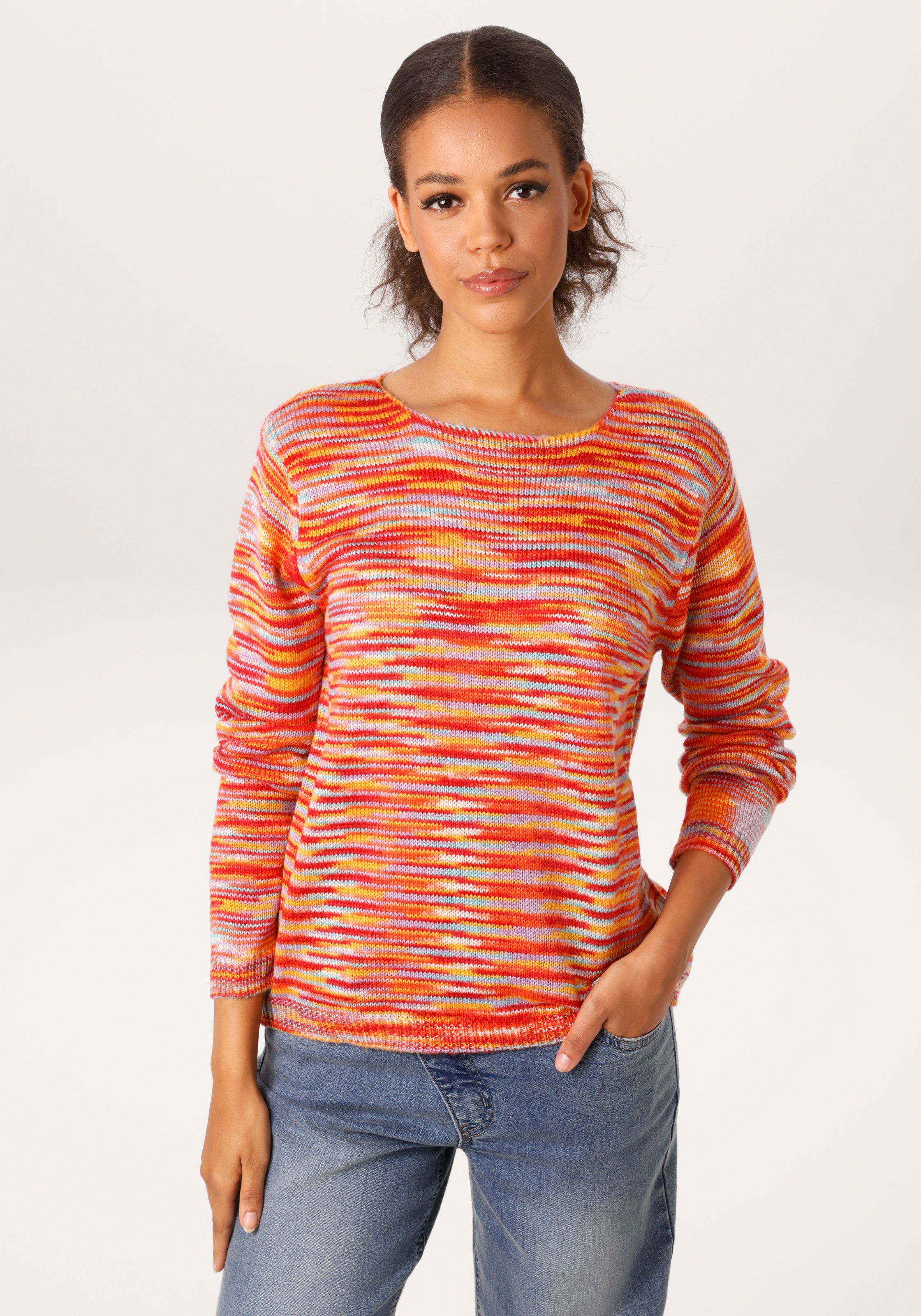 Image of Aniston CASUAL Strickpullover aus farbenfrohen Effektgarn - jedes Teil ein Unikat