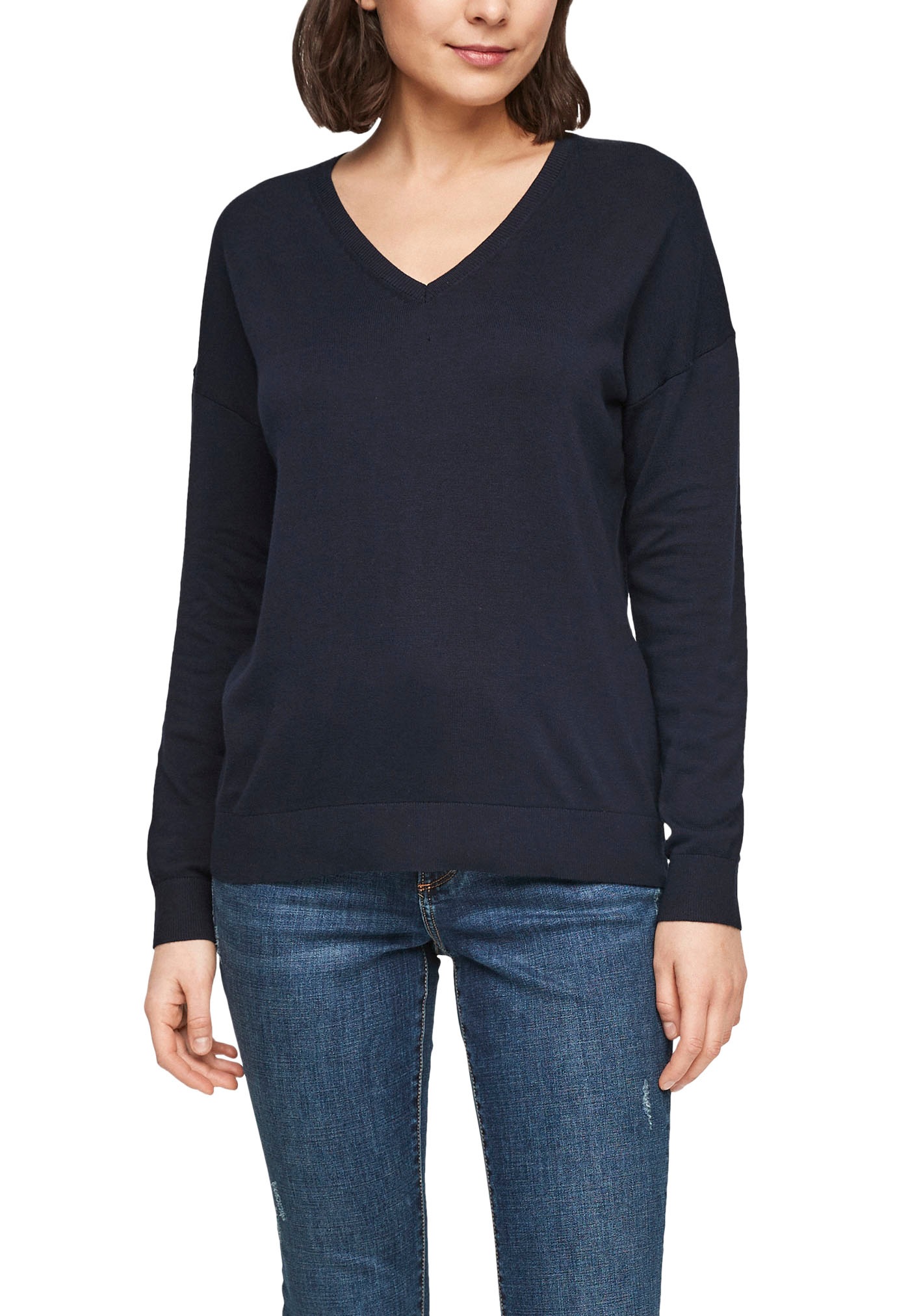 Image of s.Oliver Strickpullover, mit schönem V-Ausschnitt bei Ackermann Versand Schweiz