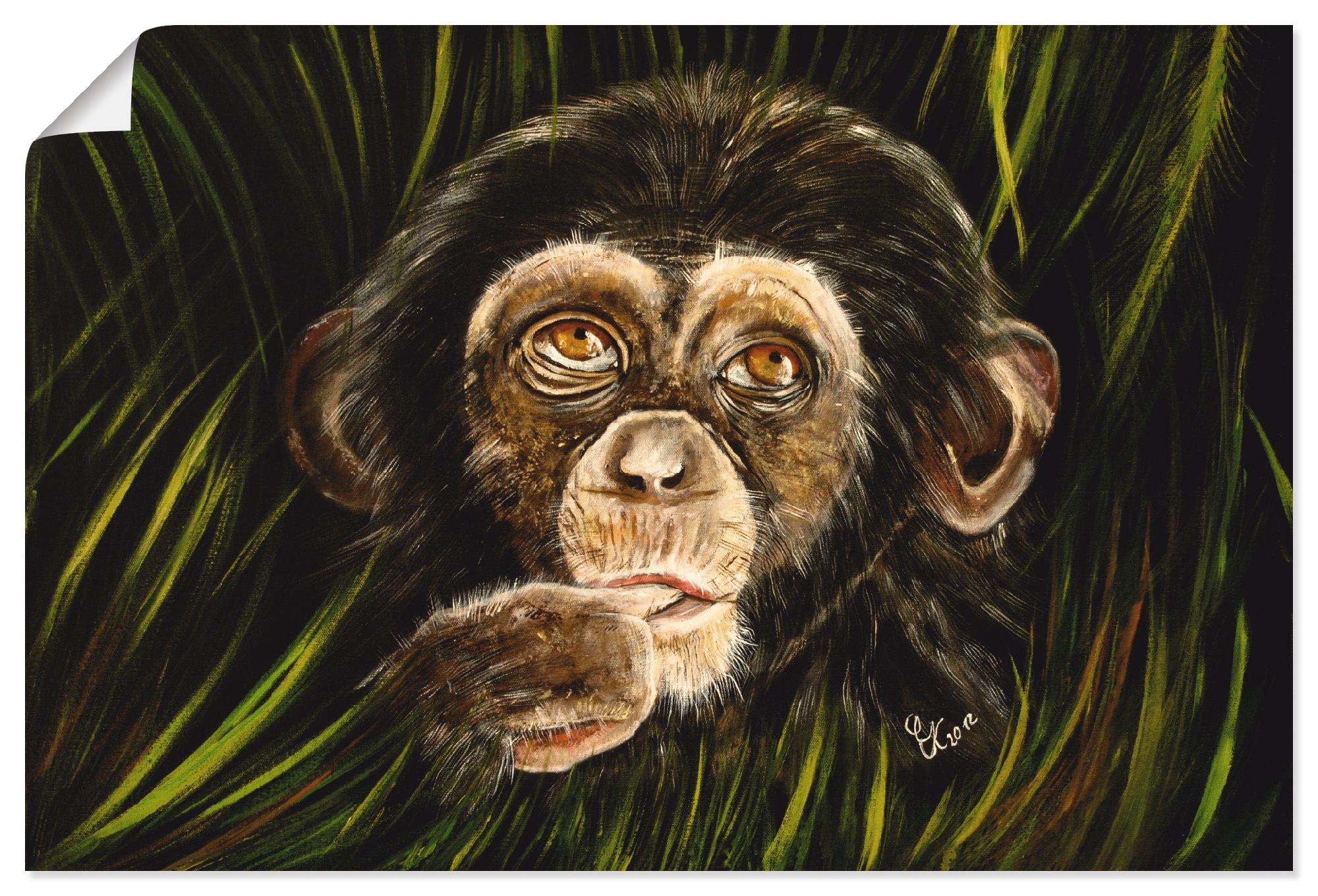 Image of Artland Wandbild »Junge Unschuld«, Wildtiere, (1 St.), in vielen Grössen & Produktarten - Alubild / Outdoorbild für den Aussenbereich, Leinwandbild, Poster, Wandaufkleber / Wandtattoo auch für Badezimmer geeignet bei Ackermann Versand Schweiz