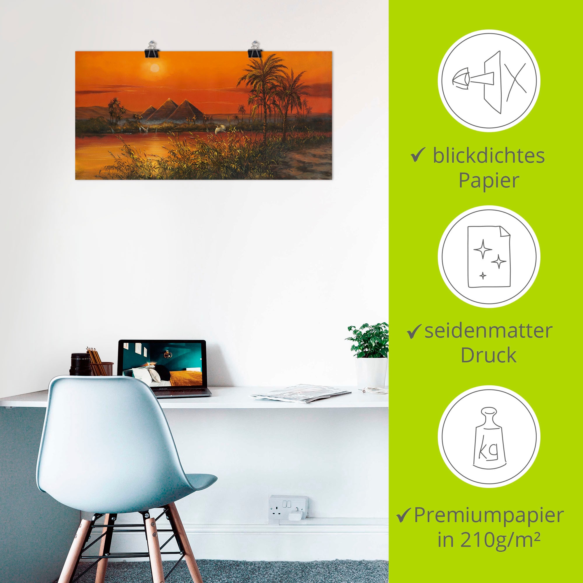 Artland Wandbild »Pyramiden«, Afrika, (1 St.), als Alubild, Leinwandbild, Wandaufkleber oder Poster in versch. Grössen