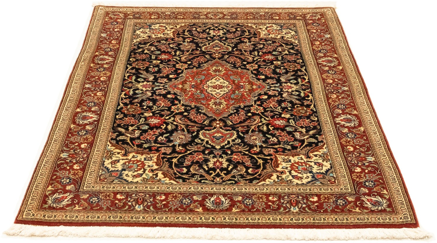 Image of morgenland Teppich »Ghom Teppich handgeknüpft blau«, rechteckig, 7 mm Höhe, handgeknüpft bei Ackermann Versand Schweiz