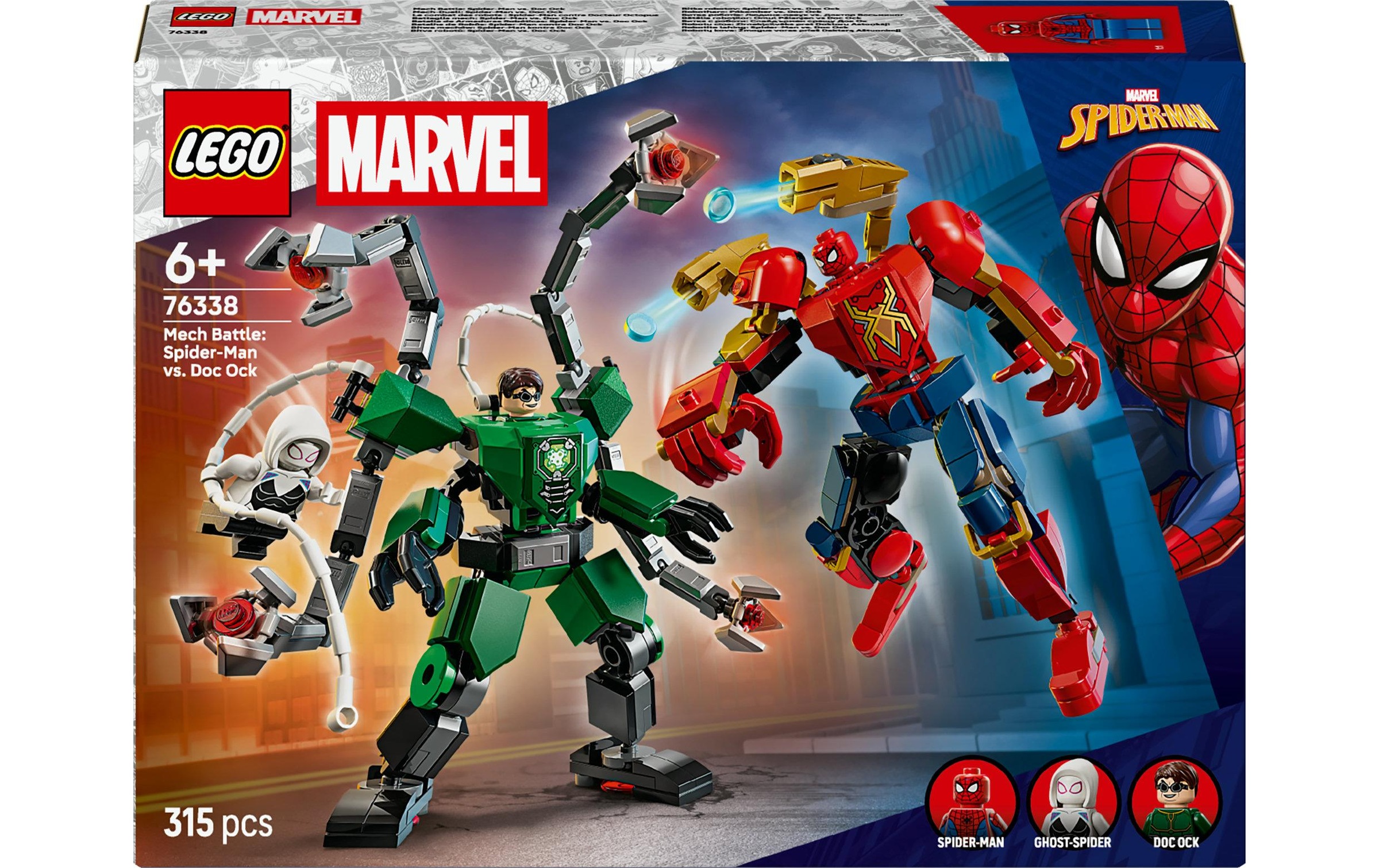 Image of Konstruktionsspielsteine "Marvel Mech-Duell: Spider-Man vs. Doc Ock 76338" Kategorie: Fantasy-Welt