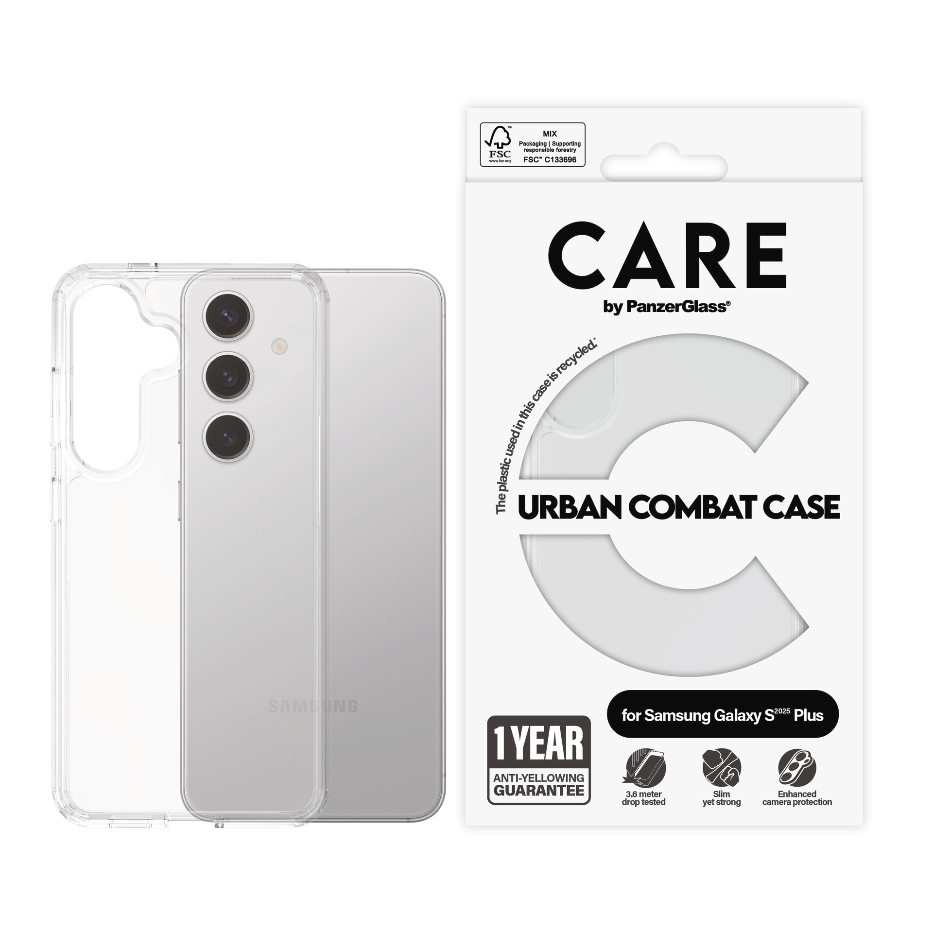 Image of CARE by PanzerGlass Handyhülle "Urban Combat Case für Samsung Galaxy S25 Plus" Backcover, Schutzhülle, Handyschutzhülle, Case, Schutzcase, stossfest