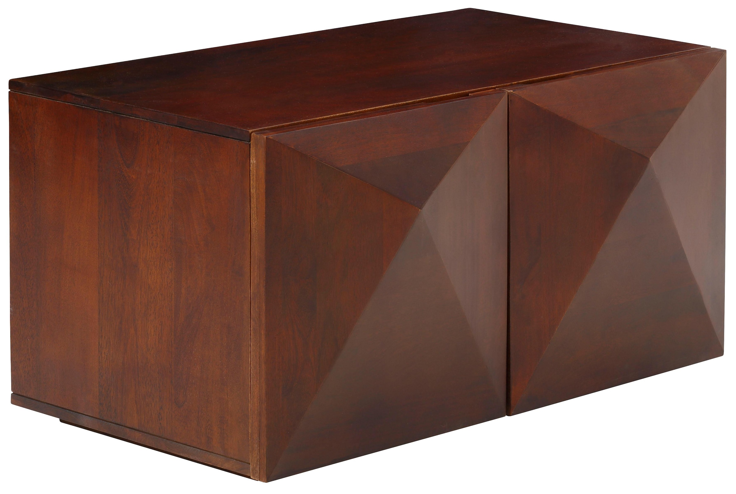 Home affaire Couchtisch »Diamond«, aus massivem Mangoholz mit 3D-Optik auf den Aussenseiten, Breite 90 cm