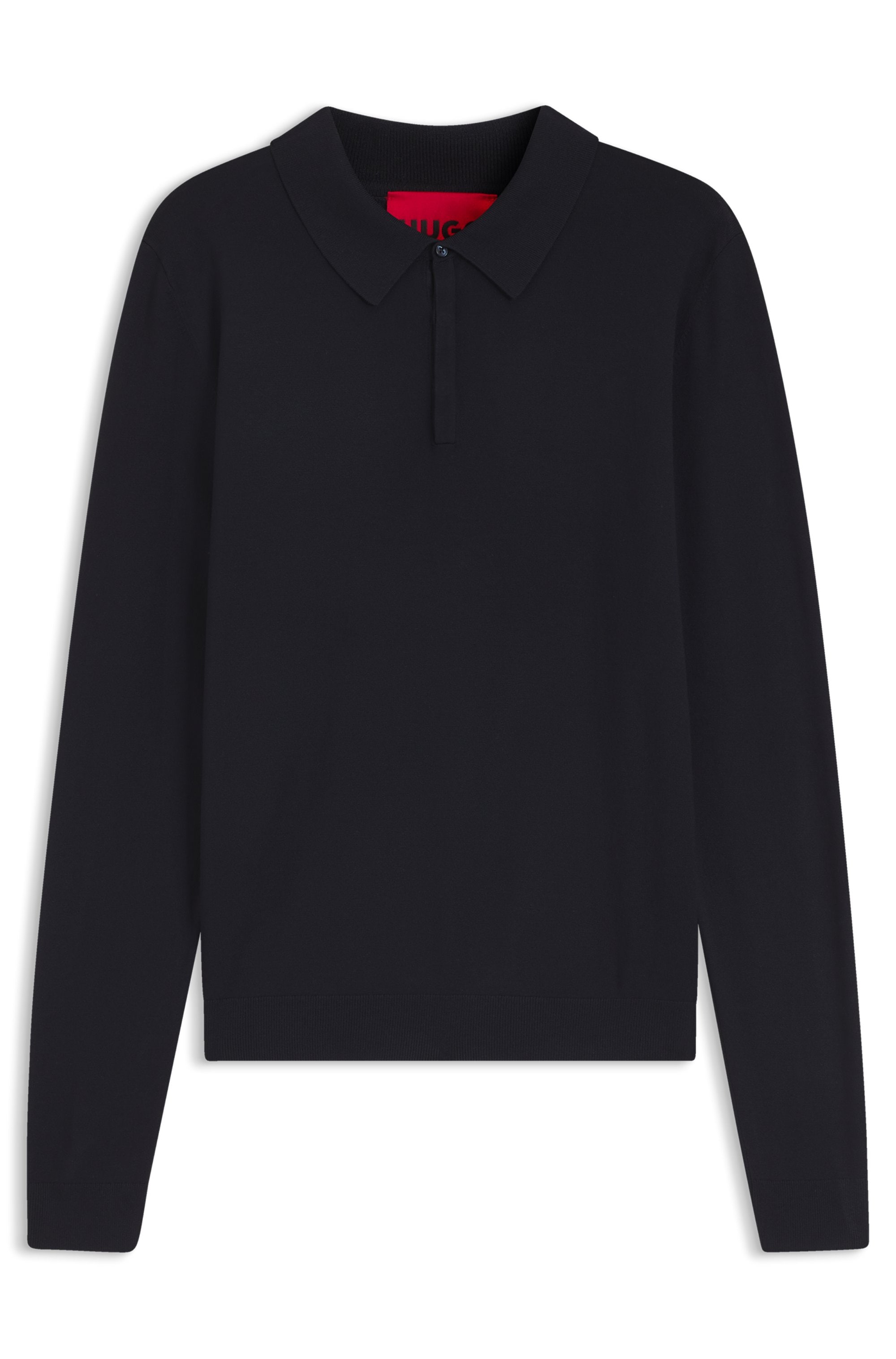 HUGO Pull à col polo »San Pippo« Polokragen, Feinstrick, schmale Passform