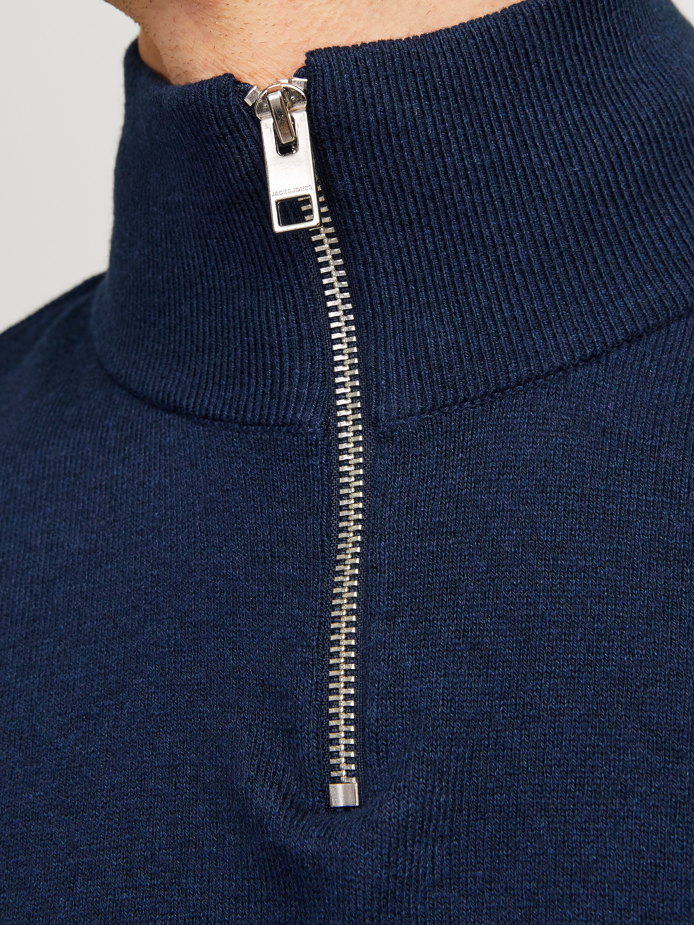 Jack & Jones Troyer »JJEEMIL KNIT HALF ZIP NOOS« Baumwollmischung, regular fit