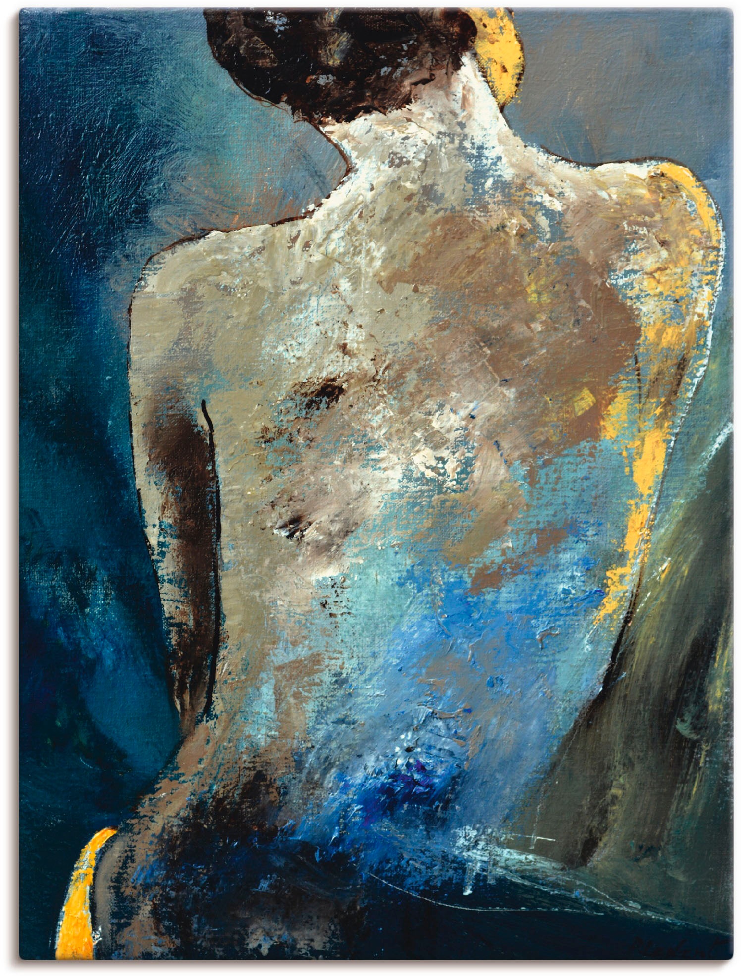 Image of Artland Leinwandbild "Rücken einer Nackten" Frau 1 Stk. tlg. auf Holzrahmen gespannt