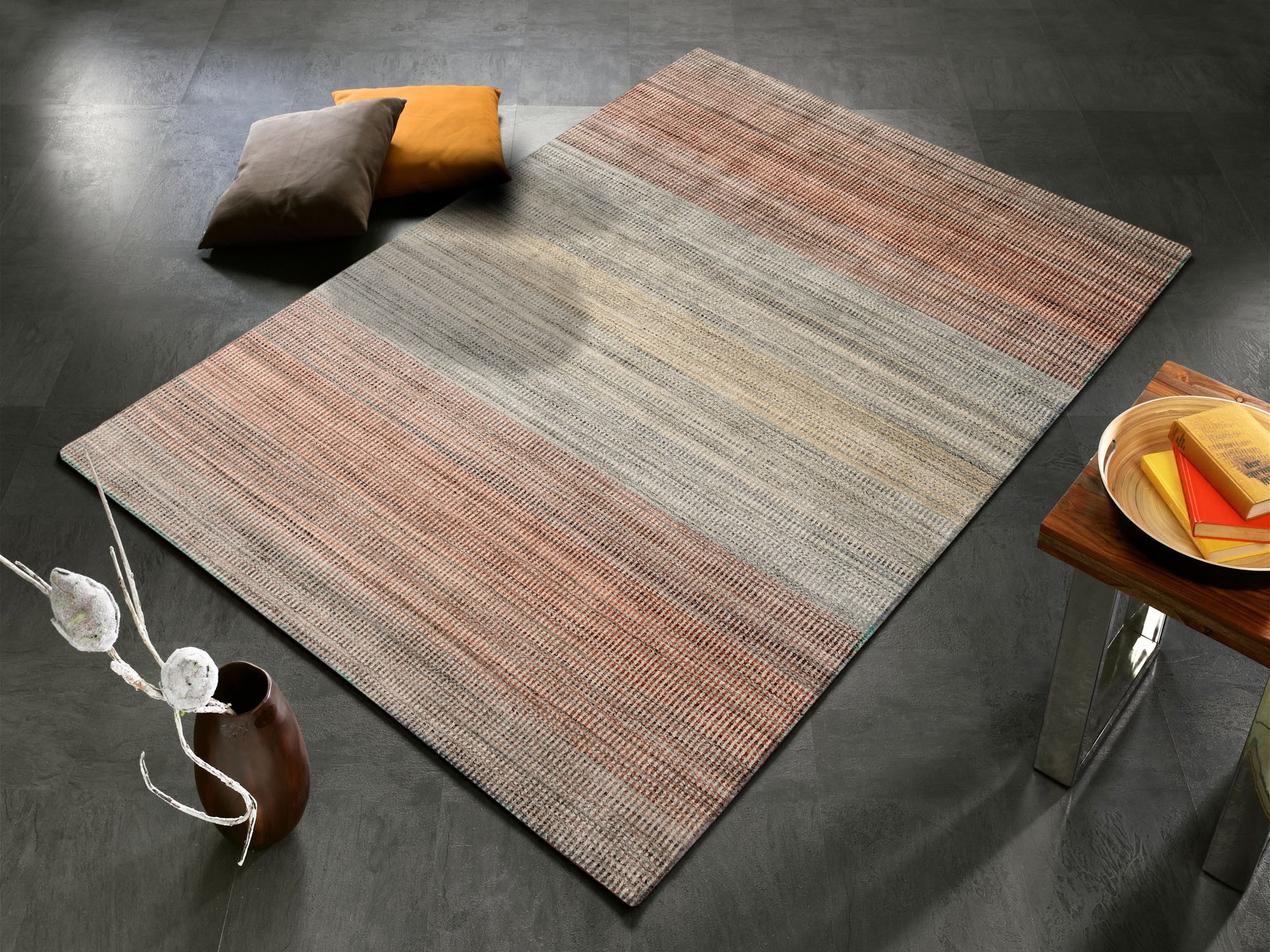 Image of OCI DIE TEPPICHMARKE Teppich "Ecoline" rechteckig 7 mm Höhe Kurzflor, dezenter Glanz, Viskose, Handweb, Wohnzimmer