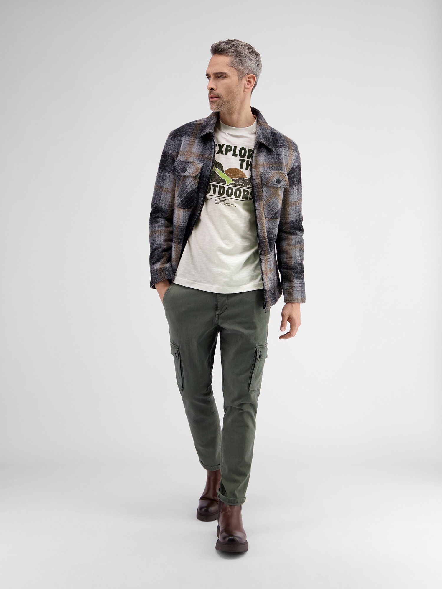 LERROS T-Shirt »LERROS T-Shirt mit Outdoor-Brustprint«