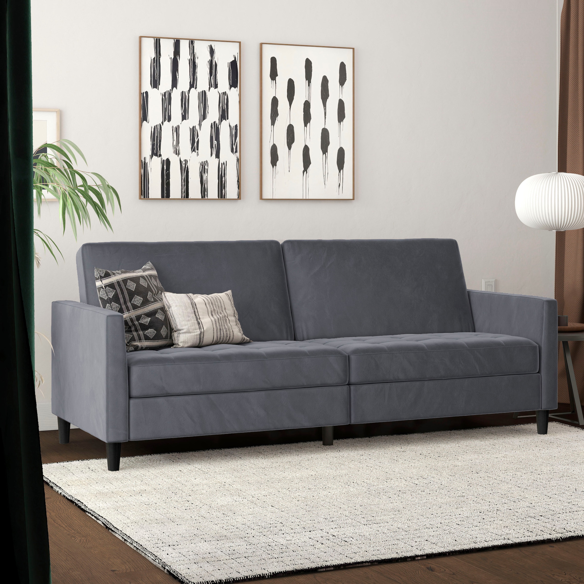 Dorel Home 3-Sitzer »Presley« Sofa mit Bett-Funktion und verstellbarer Rückenlehne