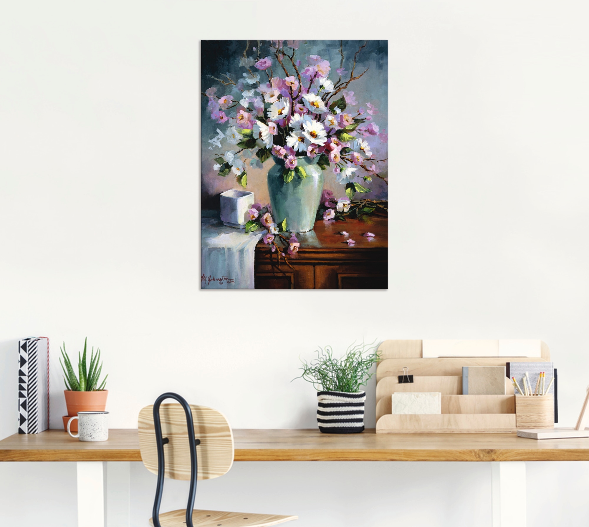 Artland Alu-Dibond-Druck »Apfel und Kirchblüten« Arrangements 1 Stk. tlg. für Innen- und Aussenbereich geeignet, Outdoorbild