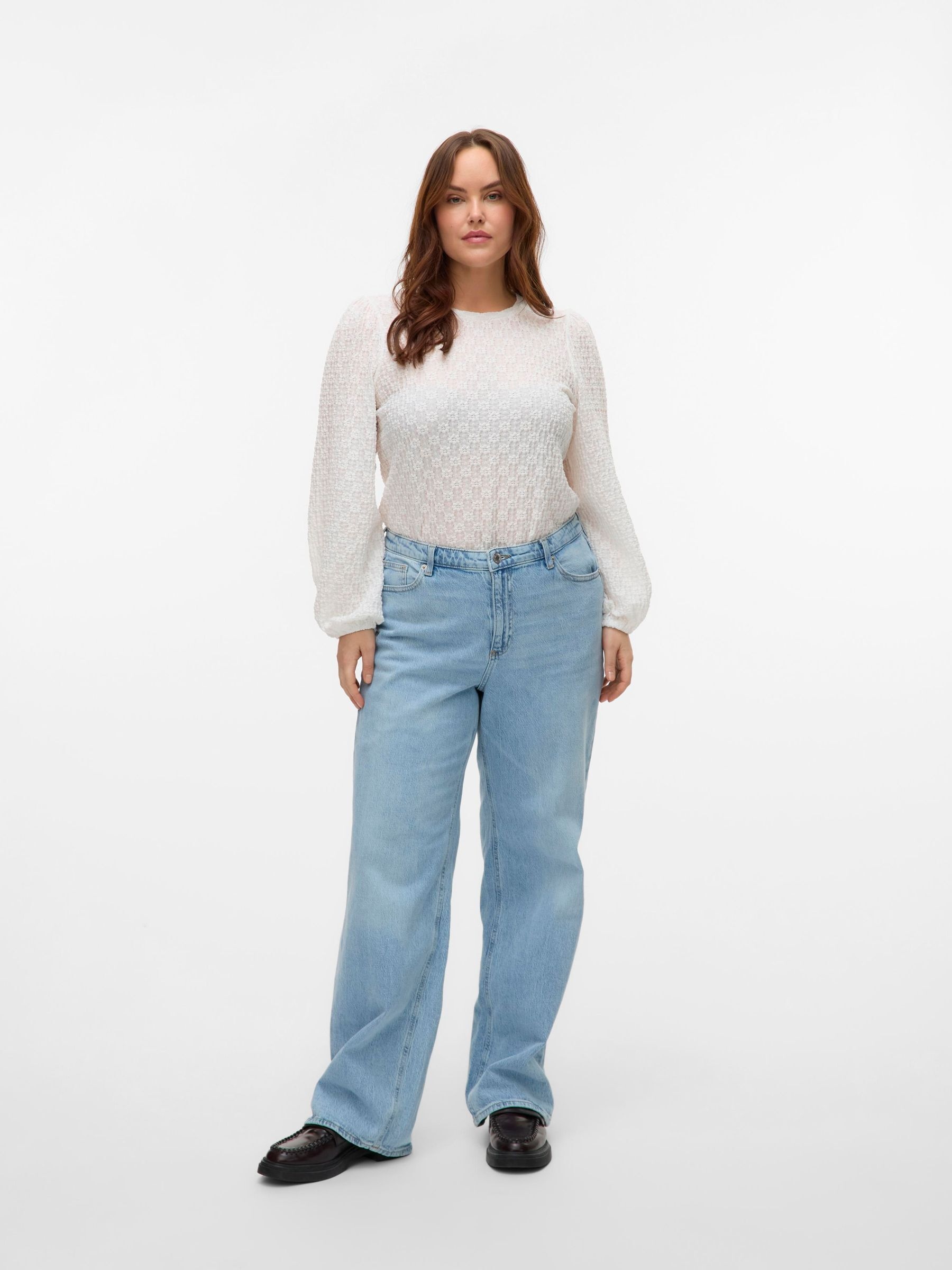 Vero Moda Curve Jeans taille haute »VMCTESSA HR WIDE J RA339 GA CUR NOOS«