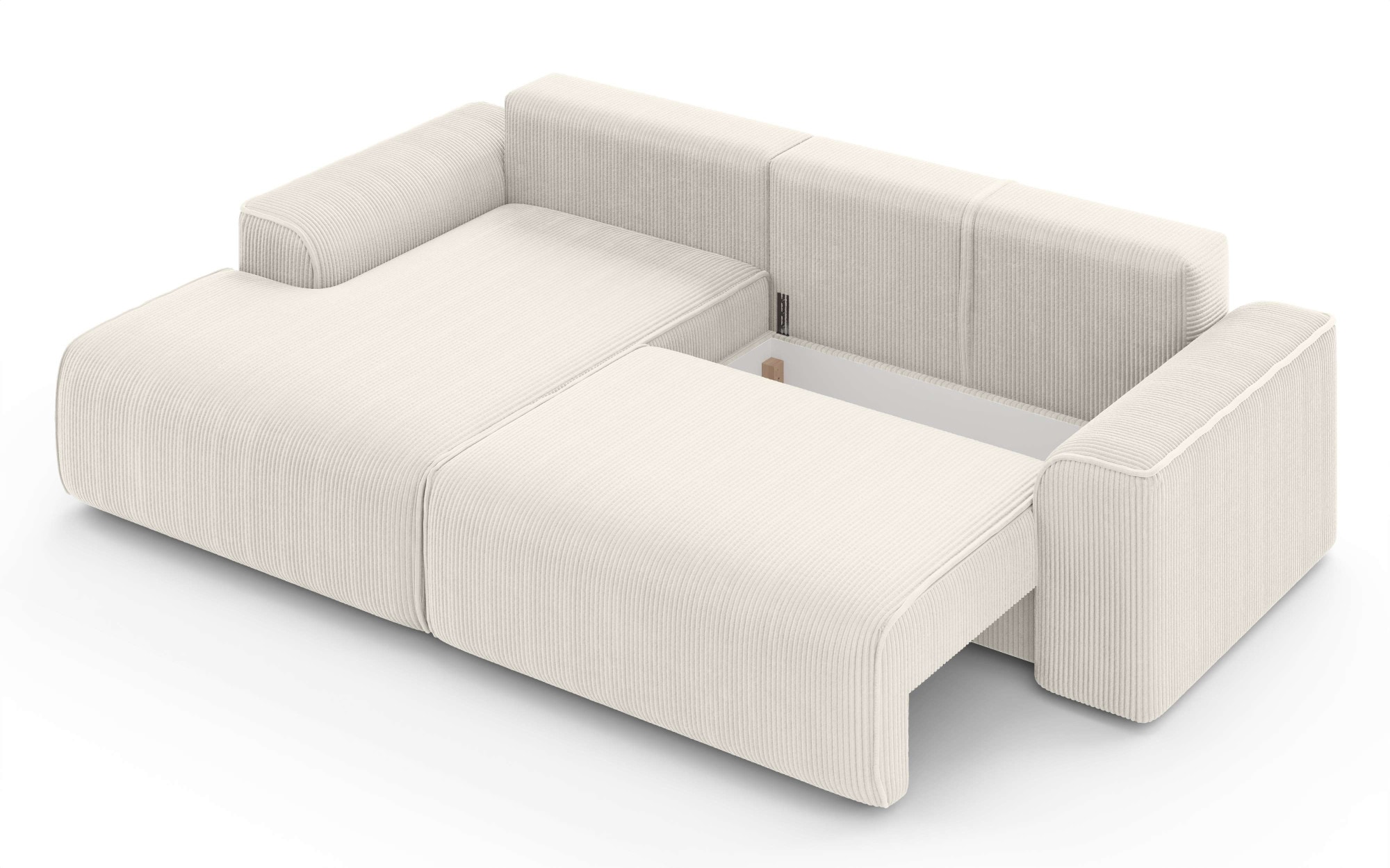 Home affaire Ecksofa »Santenay mit Bettfunktion und Bettkasten, Masse: B/T/H 266/164/90 cm«, L-Form mit Wellenfederung, Schlaffläche: 140x213 cm, auch in Cord