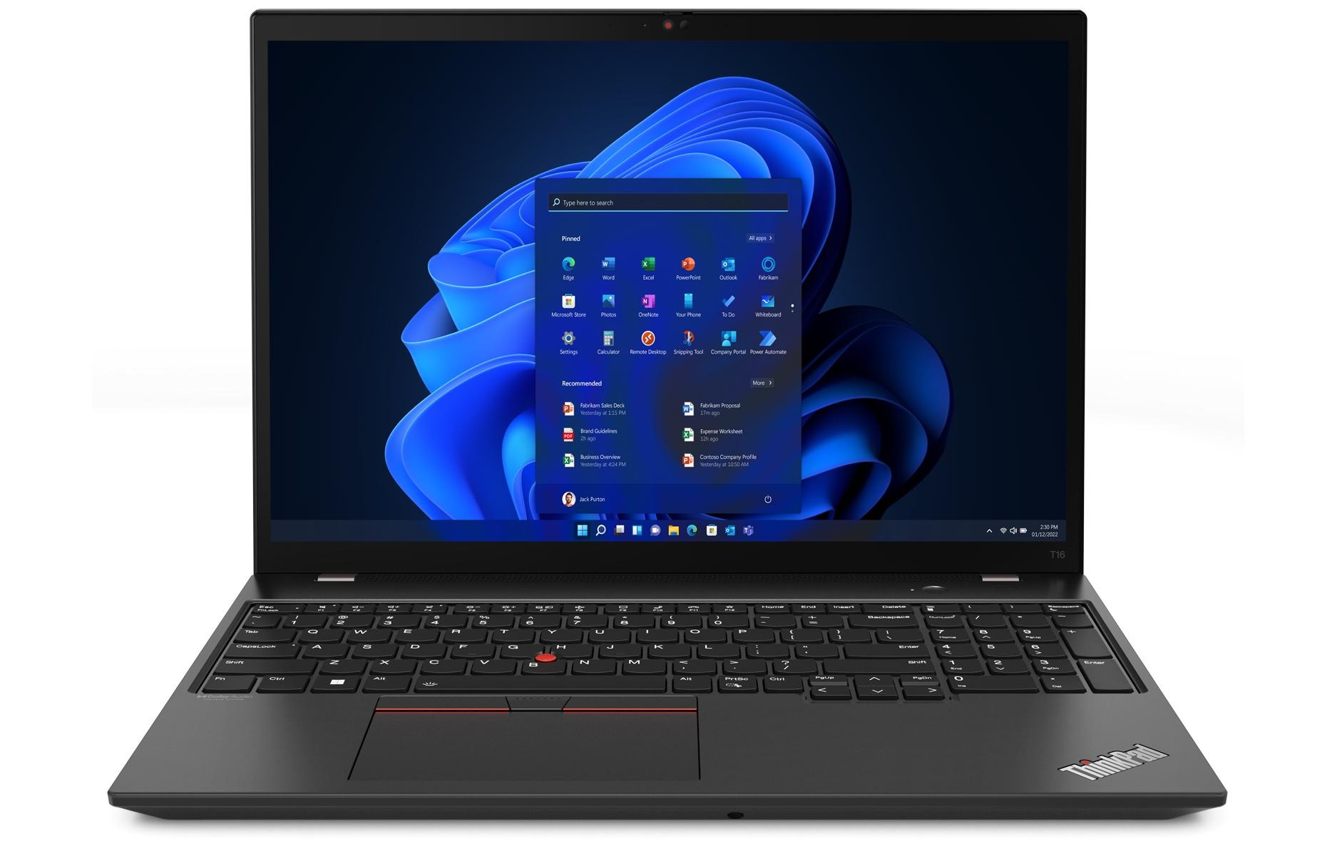 Lenovo Business-Notebook »Lenovo ThinkPad T16 G1, i7-1255U, W11-P DG«, 40,48 cm, / 16 Zoll, Intel, Core i7, Iris Xe Graphics, 512 GB SSD
