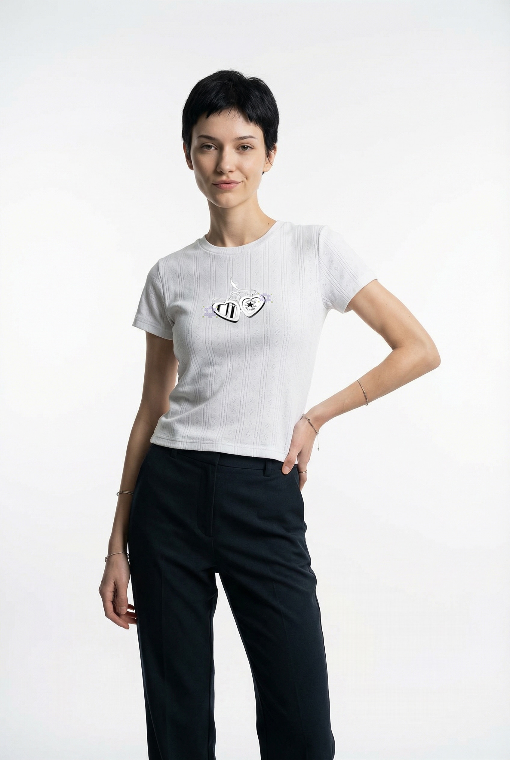 Image of Converse T-Shirt Kurzarm, aus Baumwoll-Polyester-Mischung, klassischer Schnitt
