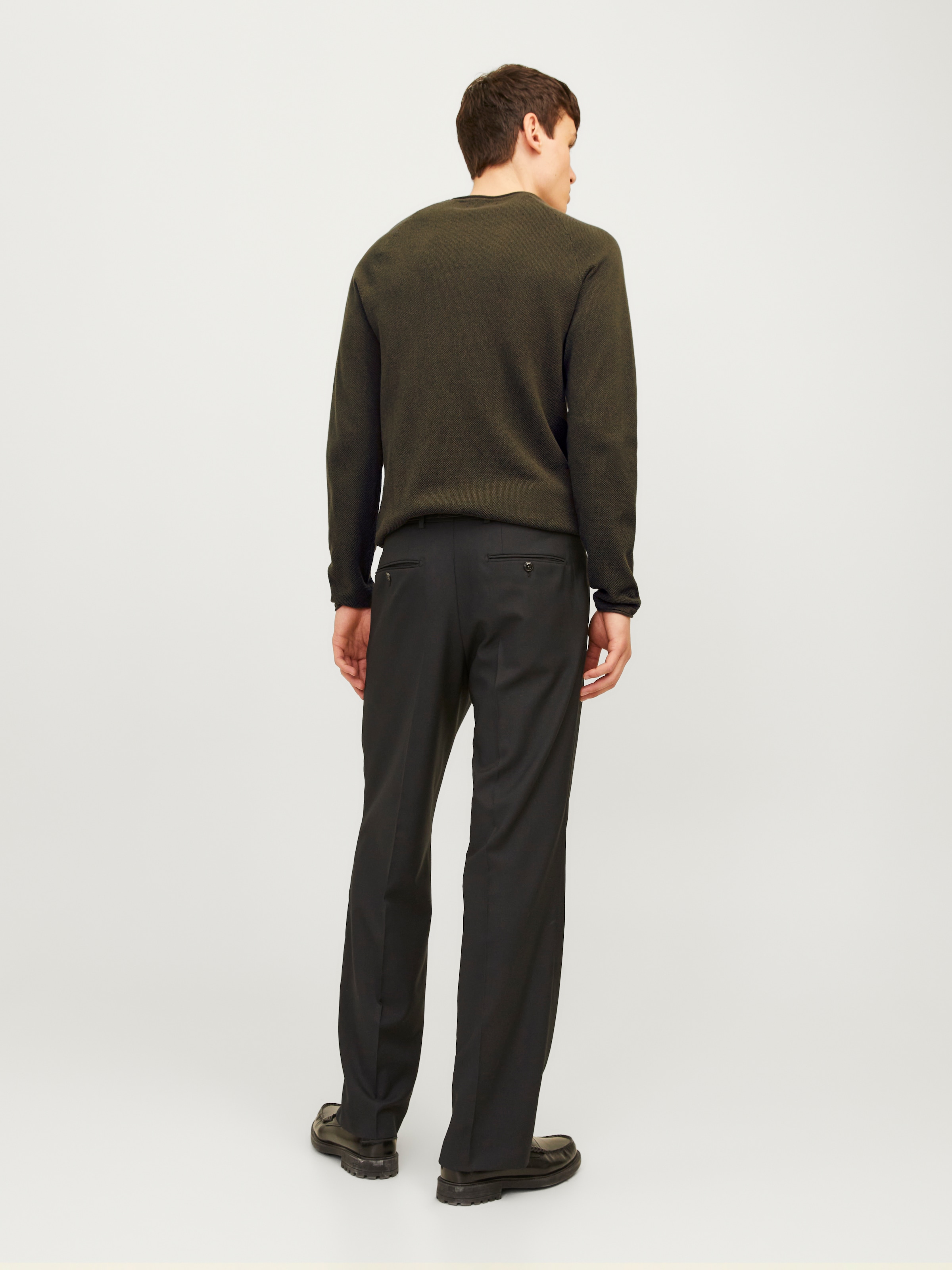 Jack & Jones Rundhalspullover »JJEHILL Pullover mit angenehmem Tragegefühl« Modisch, schmal, Baumwolle, Rundhals