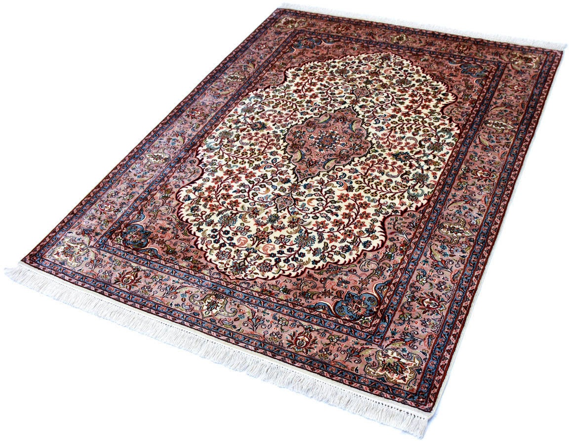 Image of Kayoom Seidenteppich »Kashan 8017«, rechteckig, 10 mm Höhe, Einzelstück mit Zertifikat, Wohnzimmer bei Ackermann Versand Schweiz