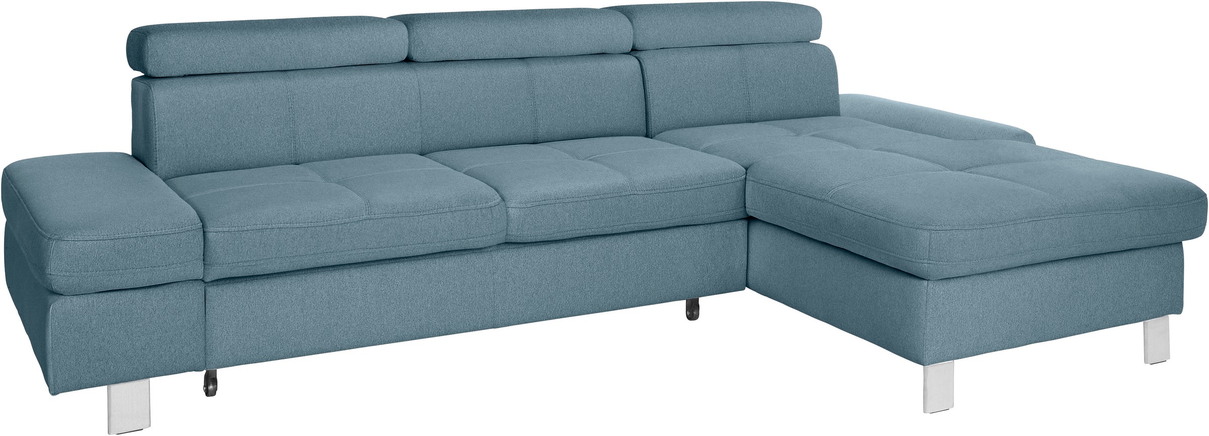 exxpo - sofa fashion Ecksofa »Fiji, hochwertige Detailverarbeitung im Sitz und Rücken, L-Form«, bequem durch Kopf- und Armteilverstellung, wahlweise mit Bettfunktion