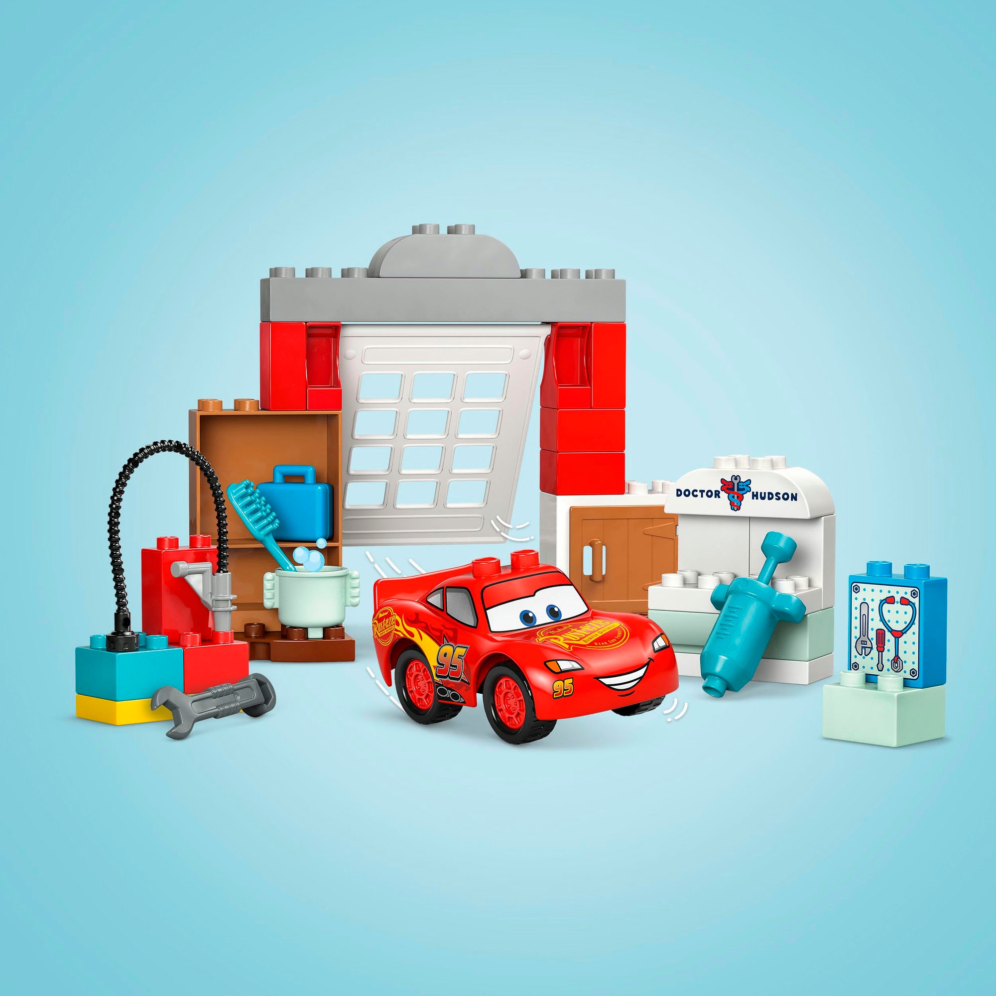 LEGO® Konstruktionsspielsteine »McQueens Besuch in Docs Werkstatt (10456), LEGO DUPLO Disney™« Made in Europe