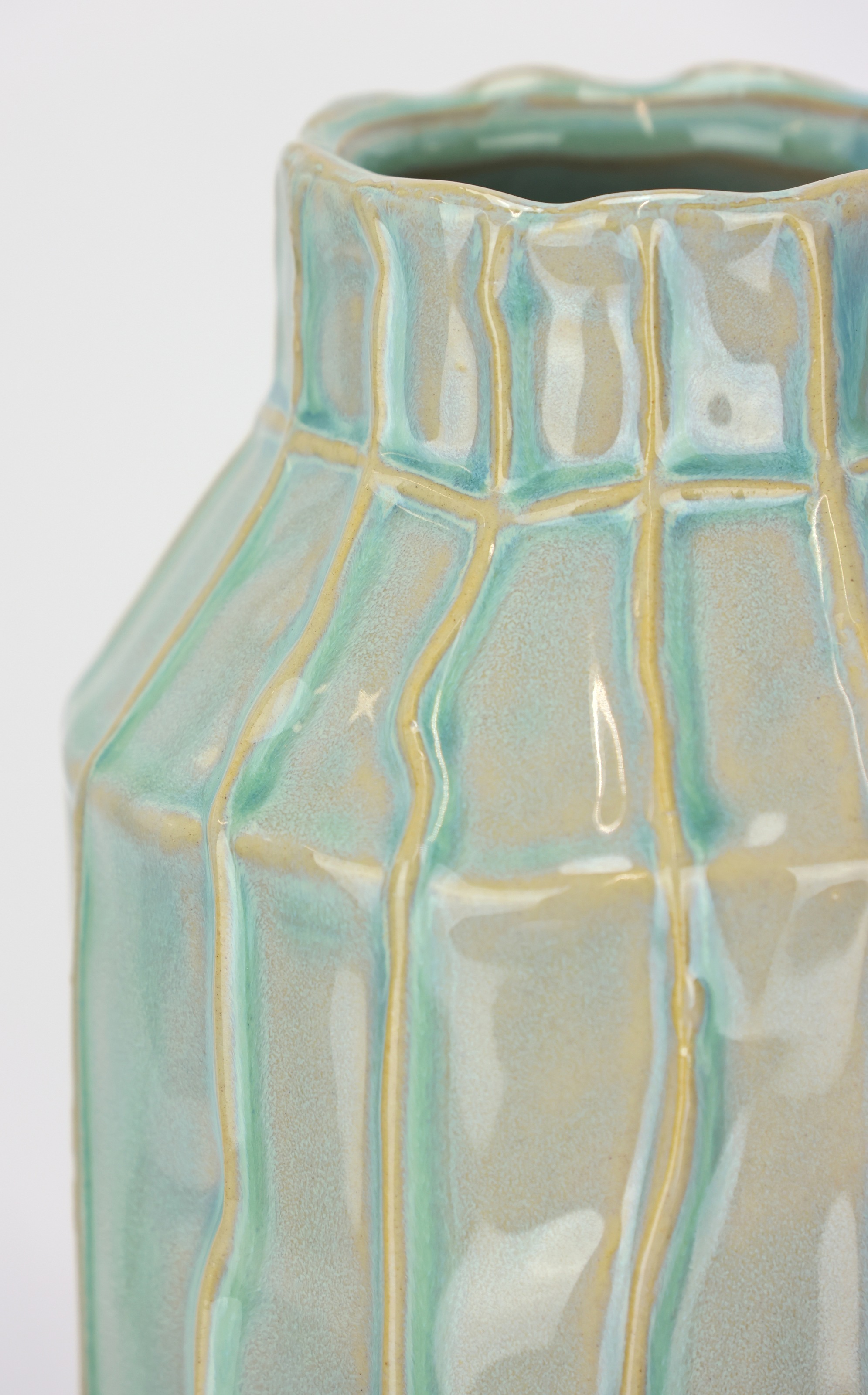 I.GE.A. Dekovase "Vase aus Keramik" Dekovase Blumenvase Modern für Tischdeko Tischvase Deko Trockenblume