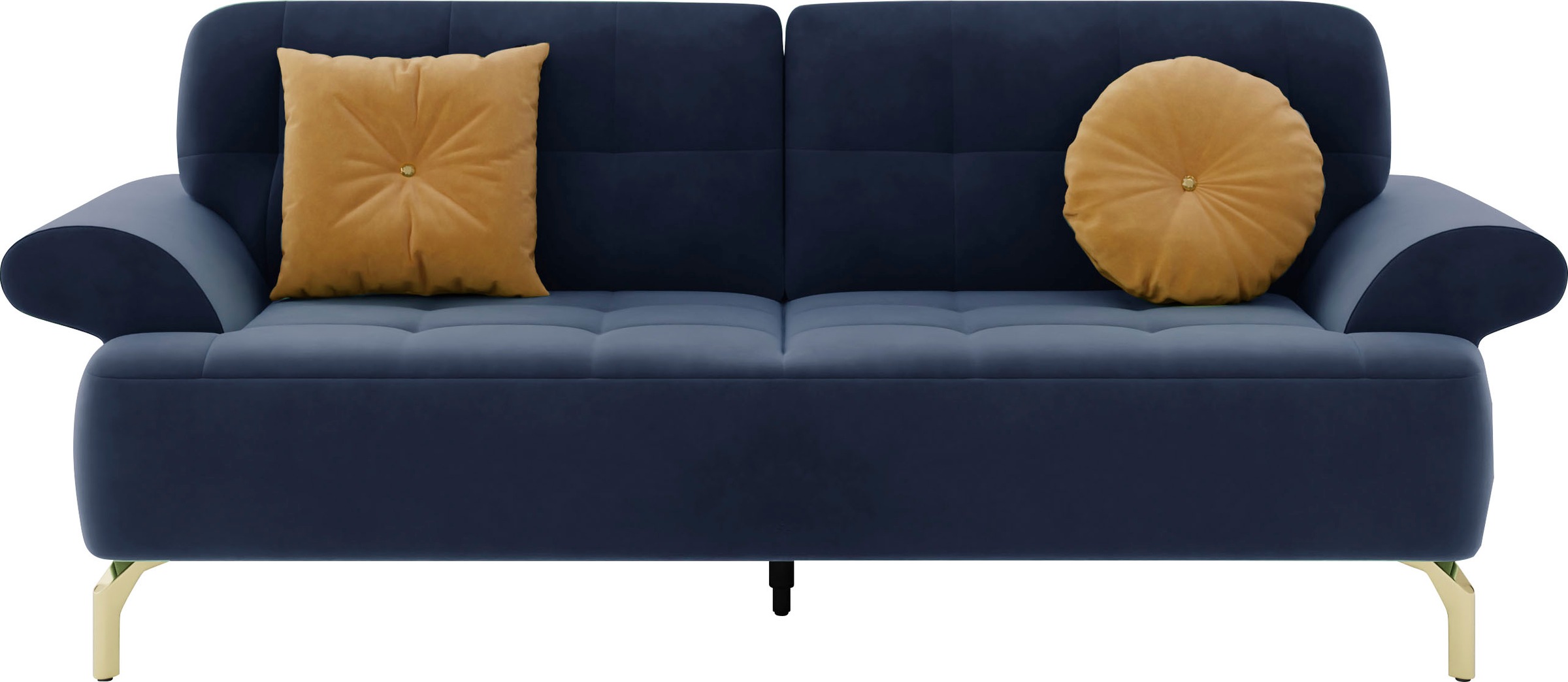 sit&more 2,5-Sitzer »Orient 1«, inkl. 2 Zierkissen mit Strass-Stein, goldfarbene Metallfüsse