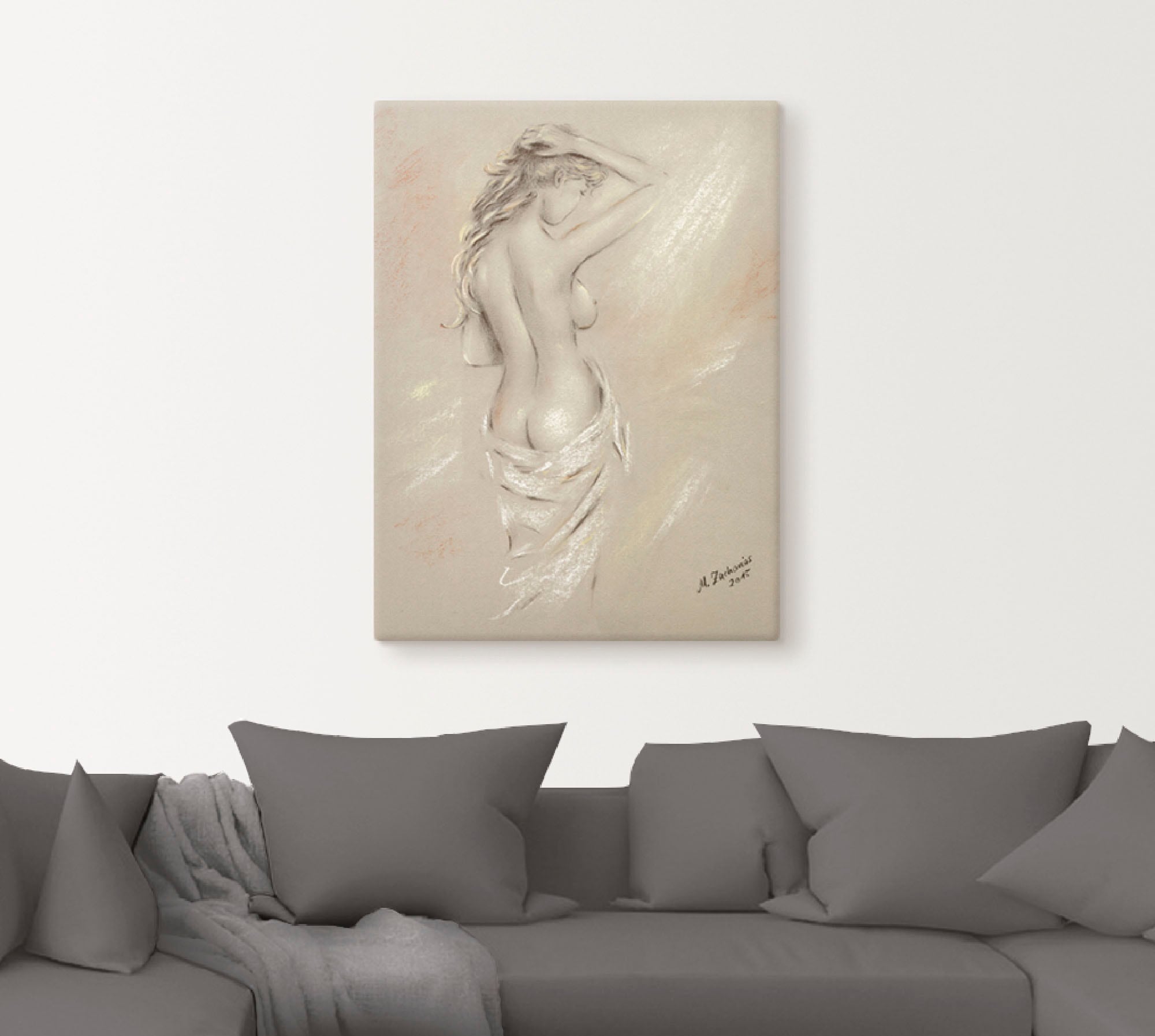 Artland »Reizvolle Rundungen - weiblicher Akt« Femme 1 cuis tlg. en tableau sur toile, poster en différentes tailles