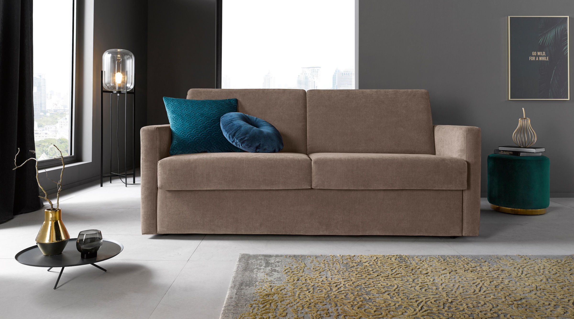 Schlafsofa »GOLDPOINT 182cm, Dauerschläfer, Liegefläche 140/200 cm,«, 3-Sitzer mit...