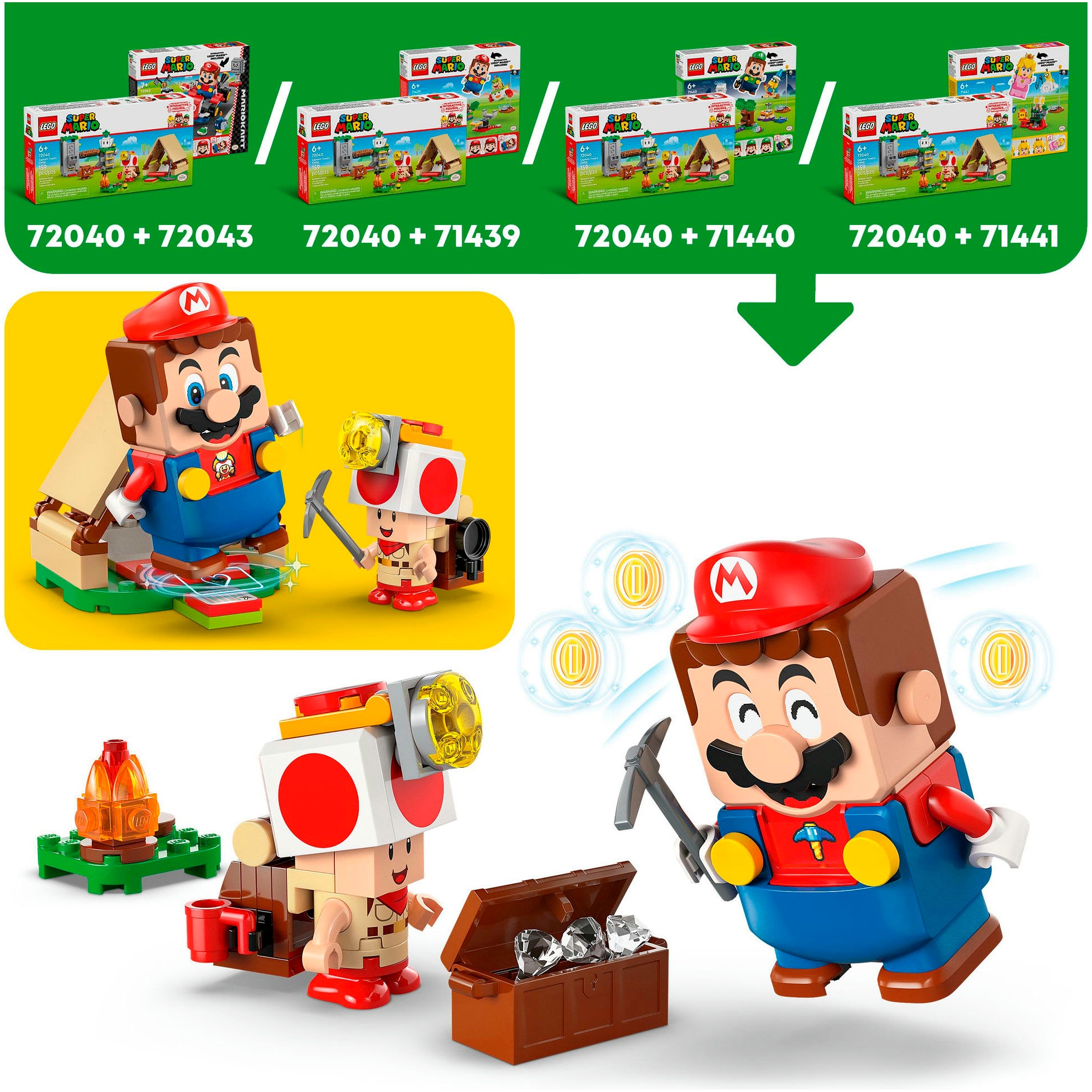LEGO® Pions de construction »Kapitän Toad-Camp (72040), LEGO Super Mario« Made in Europe