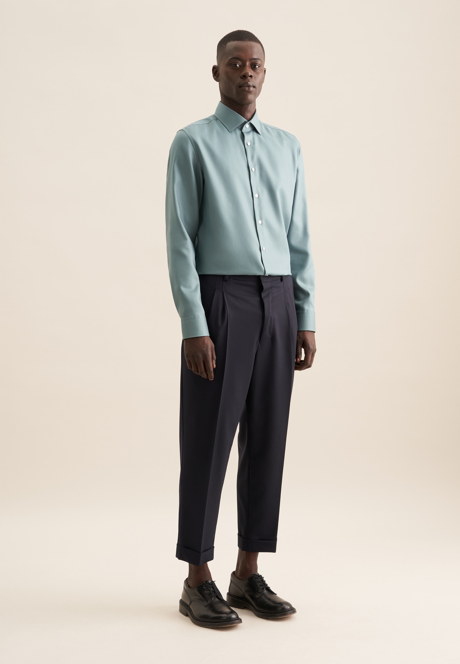 seidensticker Chemise d'affaires »Schwarze Rose« Slim 1/1 Kentkragen Uni