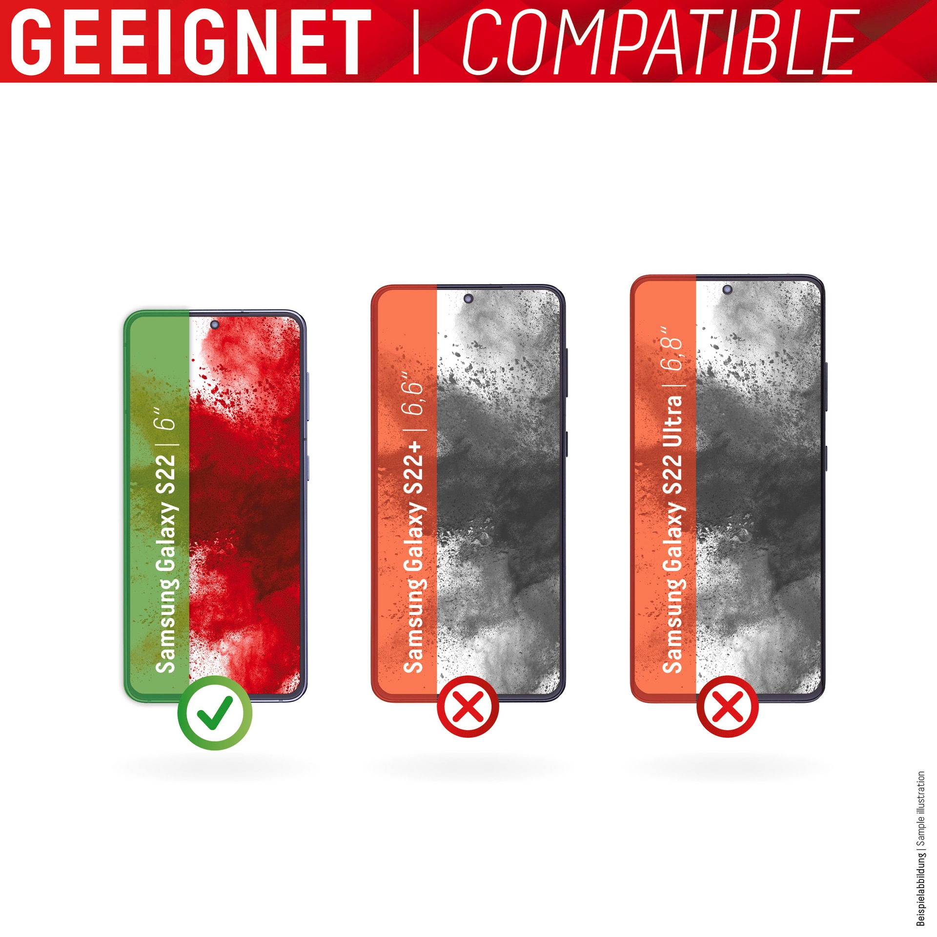 Displex Displayschutzglas »Smart Glass - Samsung Galaxy S22/S23« für Samsung Galaxy S22;Samsung Galaxy S23