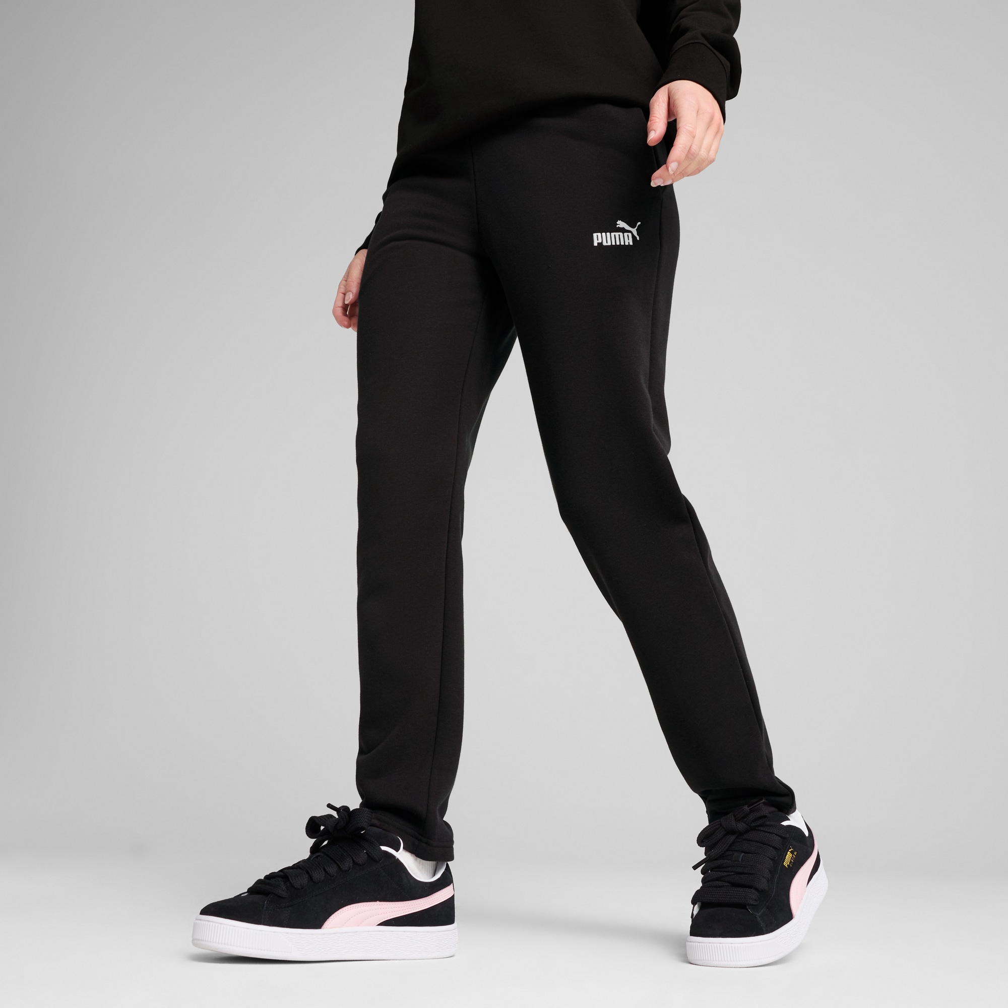 Image of PUMA Trainingshose "ESS SMALL NO 1 LOGO SWEATPANTS TR OP" aus French Terry, mit Eingrifftaschen, Regular Fit