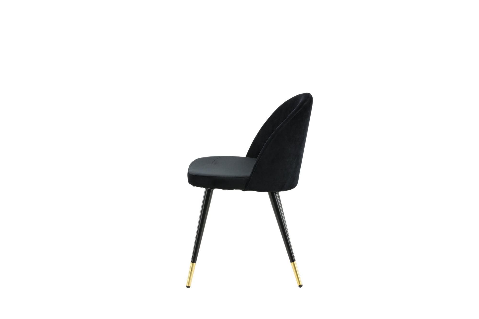 Venture Home Chaise de salle à manger »Velvet, 2er-Set Esszimmerstühle in Hellgrau-Samt, Messing-Beine« () 2 cuischaise rembourrée, revêtement doux, pieds en métal, arrondi