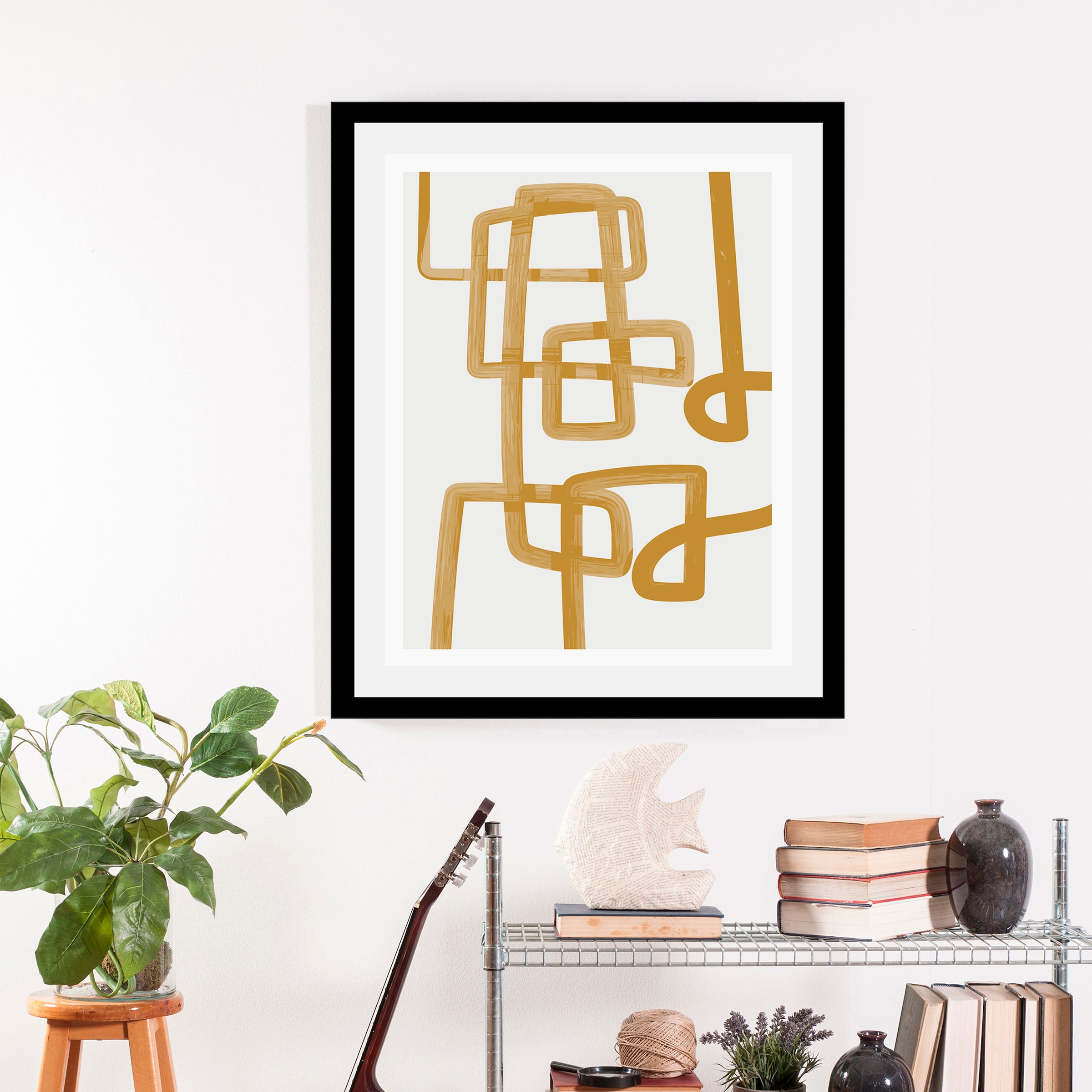 queence Bild »Scribble« Abstrakt | Art | Figuren | Gemälde | Kunst 1 Stk. tlg. gerahmt