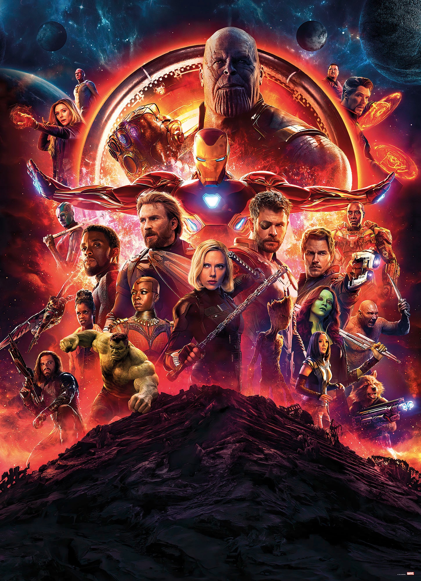 Image of Komar Fototapete "Avengers-Infinity-War-Movie-Poster - Grösse 184 x 254 cm" bedruckt glatt Kinderzimmer