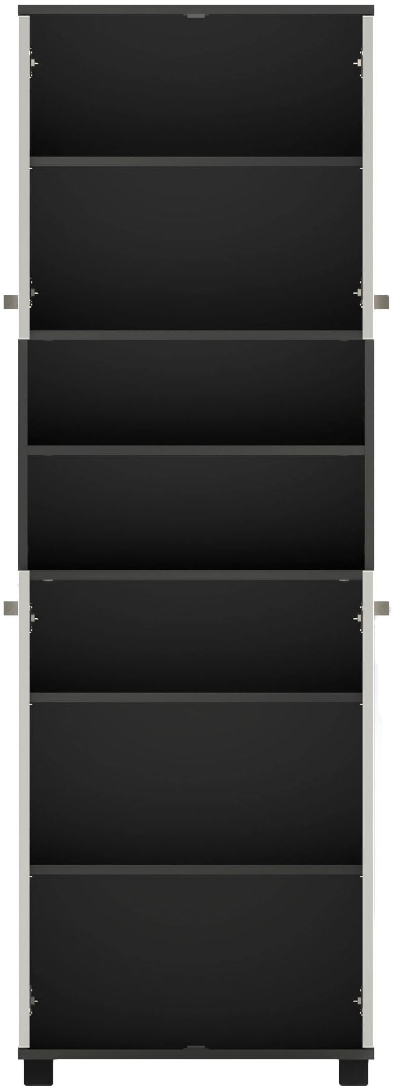 Schildmeyer Armoire intermédiaire »ADANA Badezimmerschrank, Höhe 180,9 cm, 4 Türen, MADE IN GERMANY« 1 cuis tlg. Façades MDF formées par thermoformage - embossage du cadre tout autour, FABRIQUÉ EN ALLEMAGNE