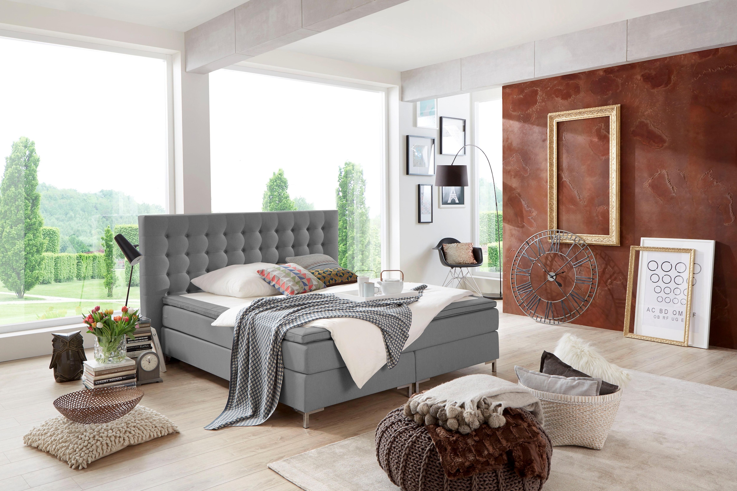 ATLANTIC home collection Lit boxspring »Anni« avec matelas à ressorts Bonnell et surmatelas