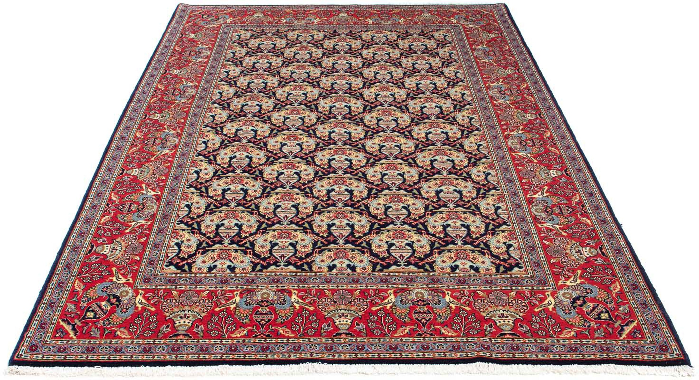 Image of morgenland Orientteppich »Perser - Keshan - 223 x 145 cm - dunkelblau«, rechteckig, 10 mm Höhe, Wohnzimmer, Handgeknüpft, Einzelstück mit Zertifikat bei Ackermann Versand Schweiz