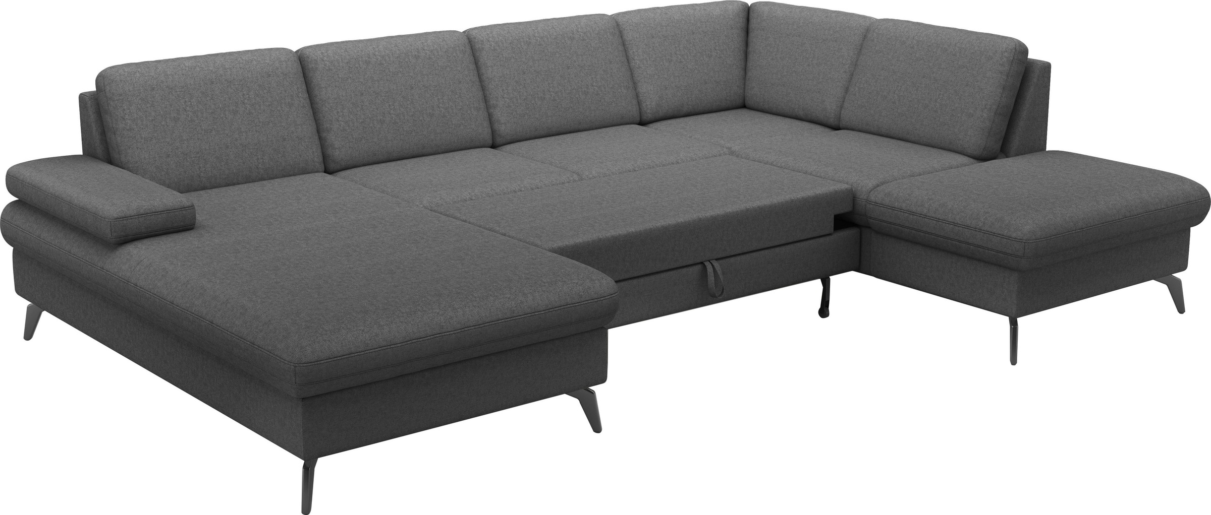 sit&more Wohnlandschaft »Morris Jubi U-Form«, inkl. Armteilfunktion und 1 Zierkissen, wahlweise mit Bettfunktion