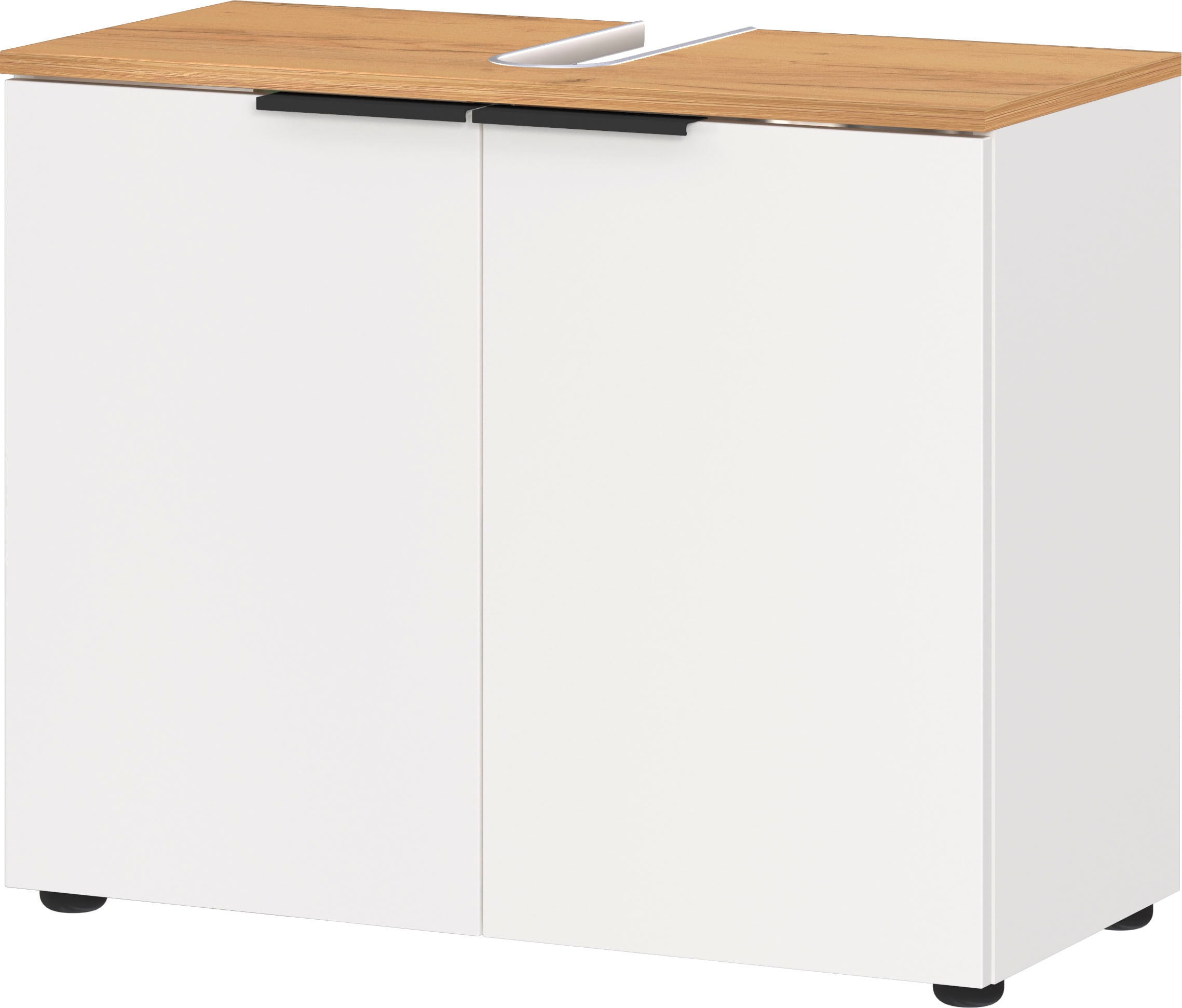 andas Waschbeckenunterschrank »Majtum mit Siphonausschnitt, Türen mit Soft-Close-Funktion«, Breite 70 cm, widerstandsfähige Oberfläche, Made in Germany