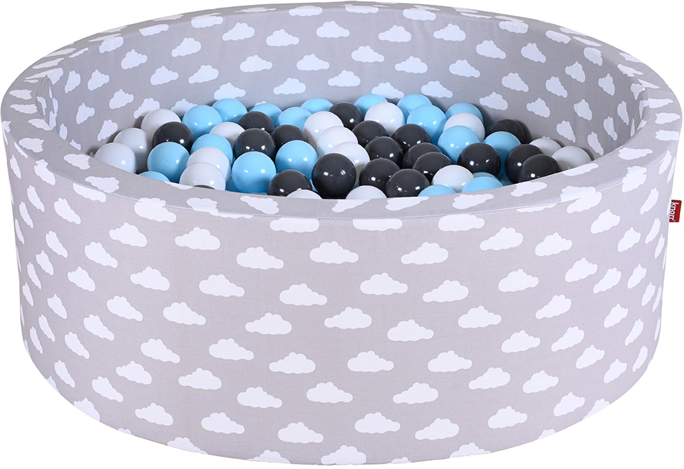 Knorrtoys® Bällebad »Soft, Grey White Clouds«, mit 300 Bälle creme/Grey/lightBlue; Made in Europe