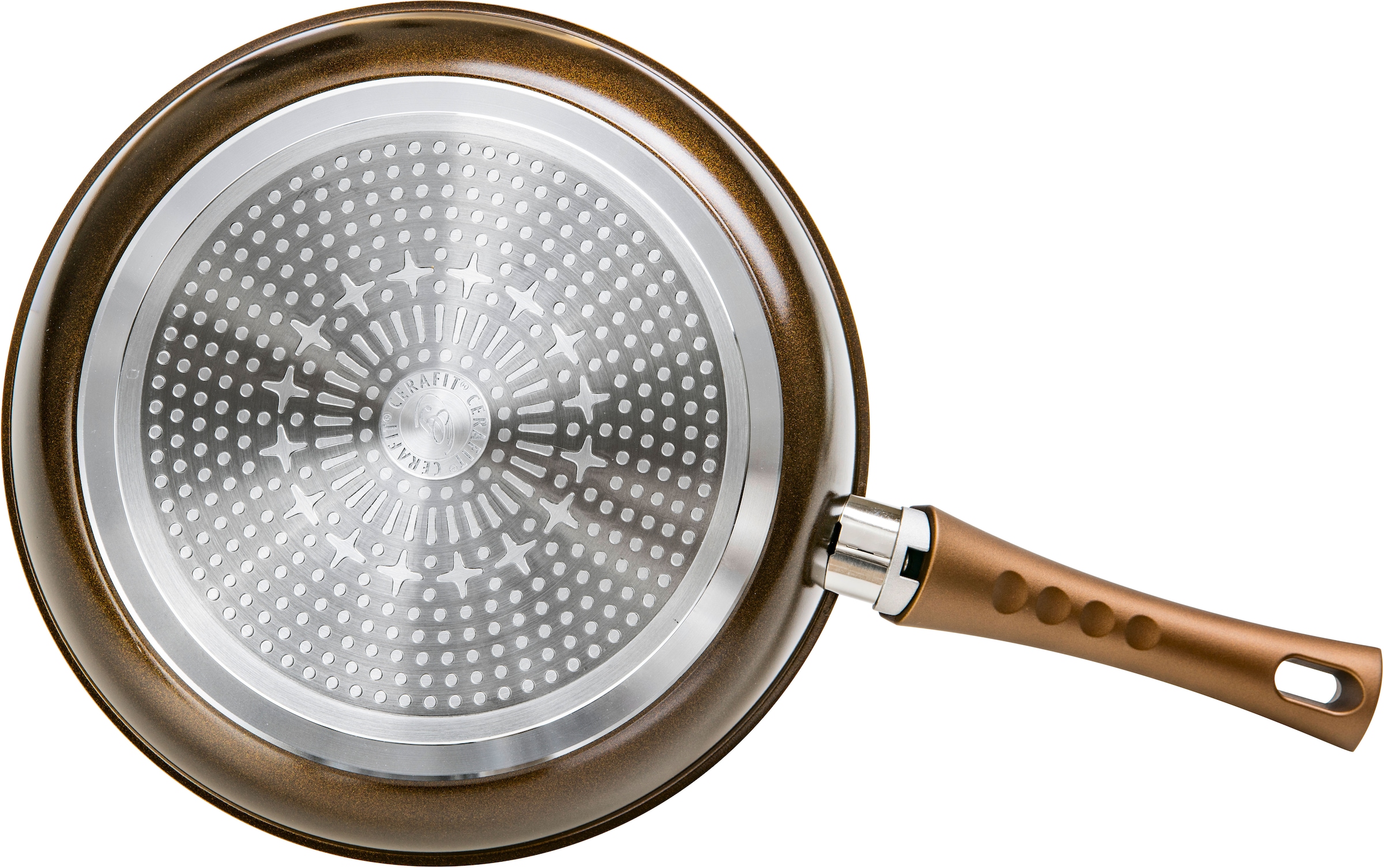 Genius Set de poêles »Cerafit Granit - Grand-Edition Pfanne, 7-teiliges Set« Edelstahl Set, je 1x Pfanne + Deckel 24 cm + 28 cm, 1x Pfanne 20 cm, 2x Einleger, 7 cuis tlg. geeignet für Aufläufe, zum Schmoren o. Backen - ohne Griff und Deckel