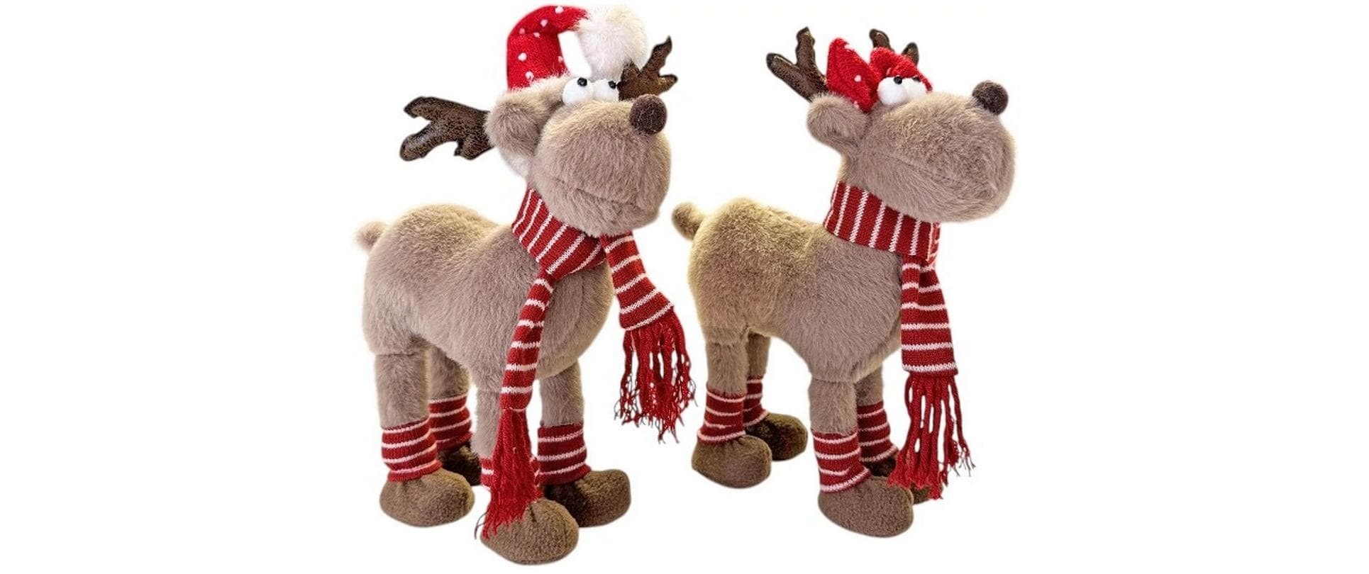 Image of Dameco Weihnachtsfigur "Weihnachtsfigur Elch, 10 x 20 x 37 cm, 2er Set"