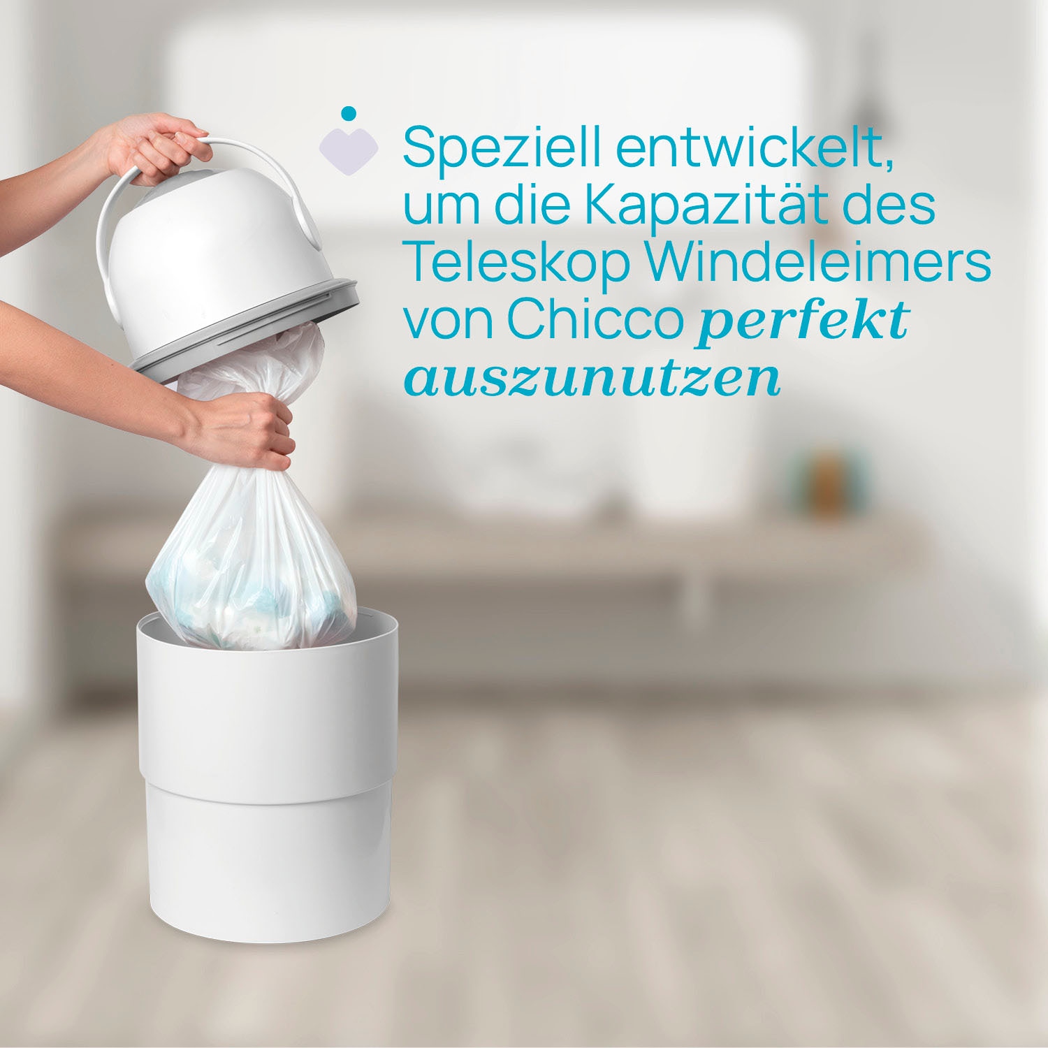 Chicco Windeleimer »Müllbeutel Odour Off 3x15 Stück«