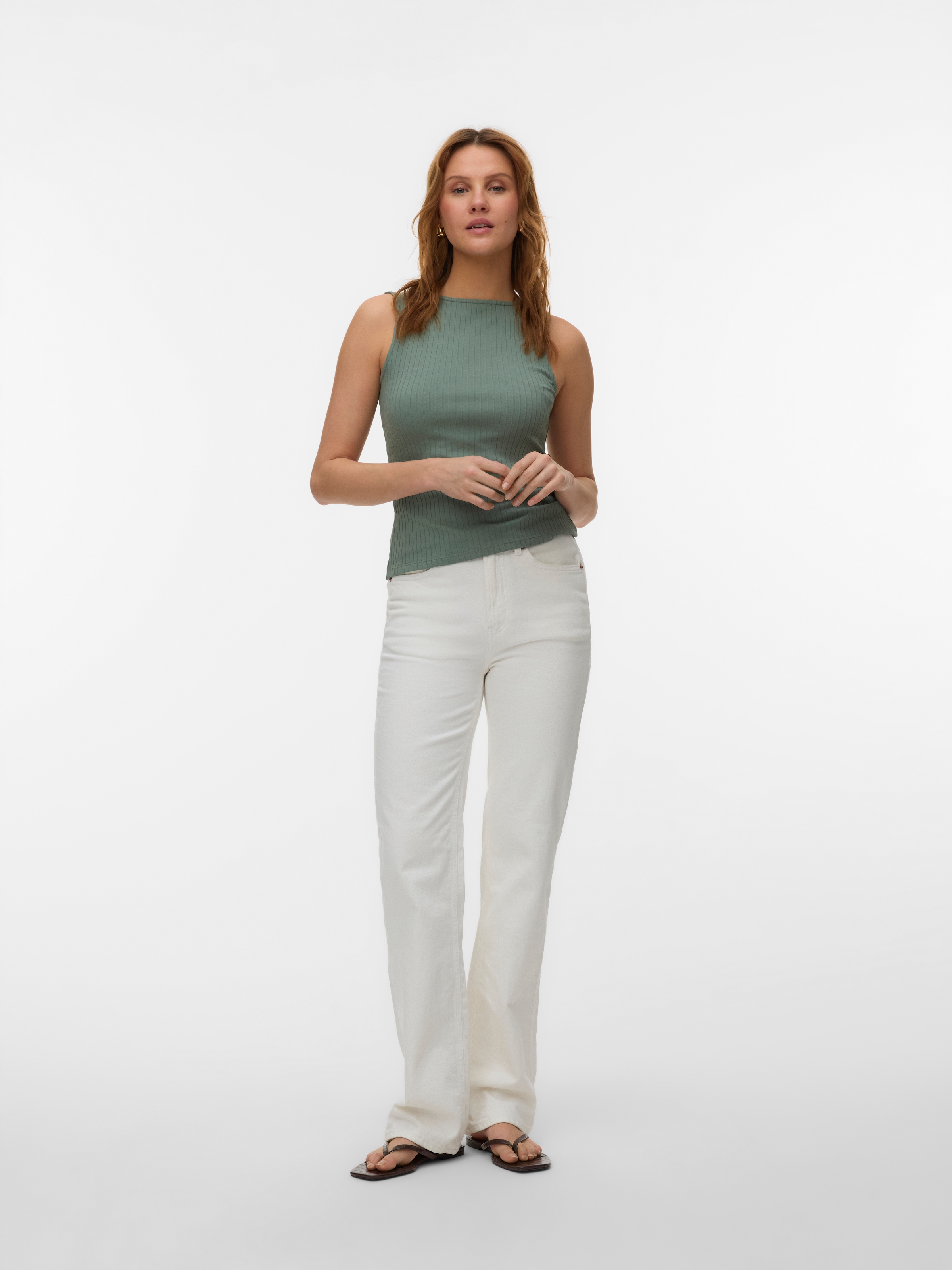 Vero Moda Haut de chemise »VMRUBY SL TOP JRS NOOS« mélange de coton