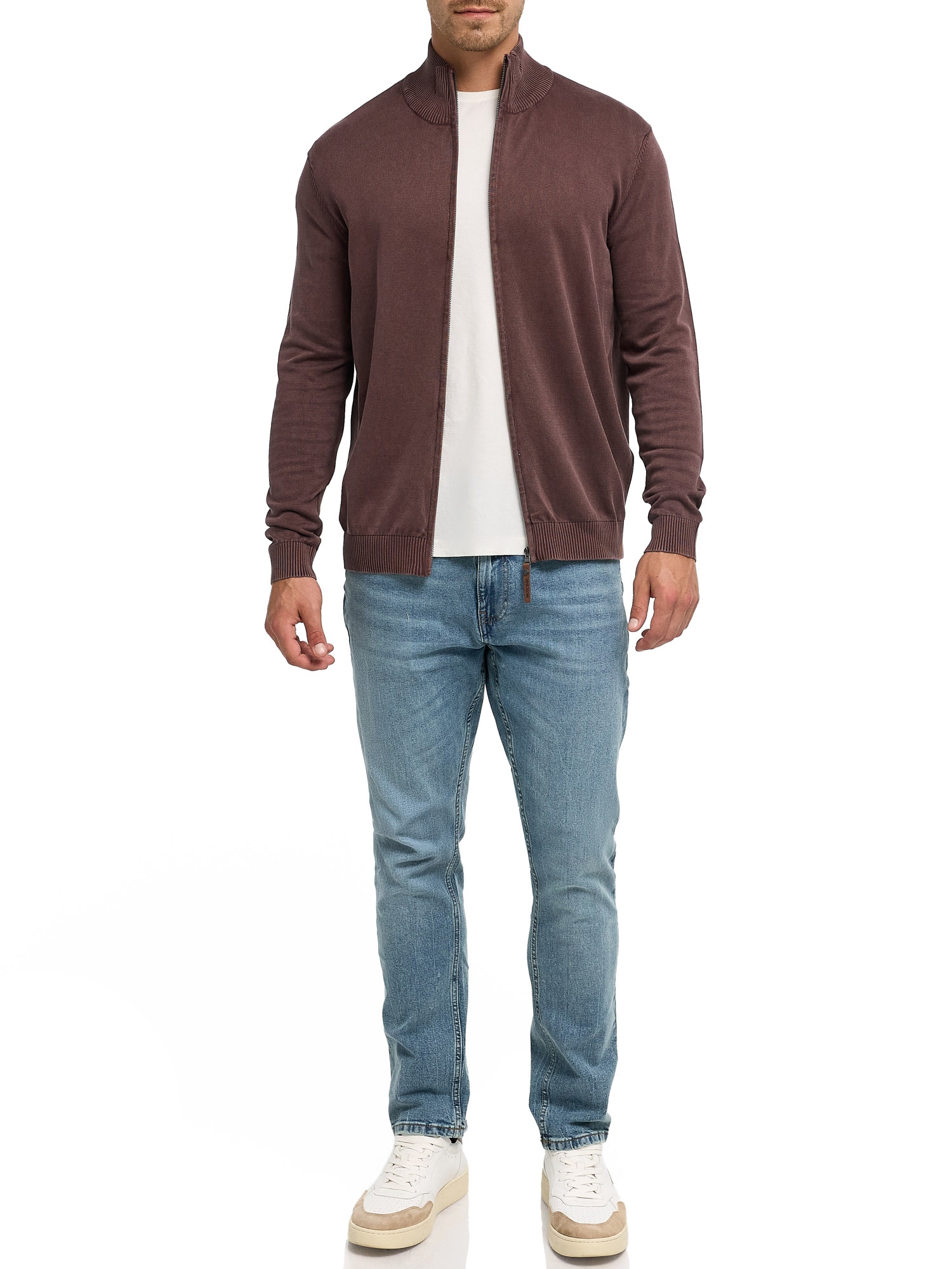 Indicode Veste en tricot »INArkmill cardigan« coton, coupe régulière