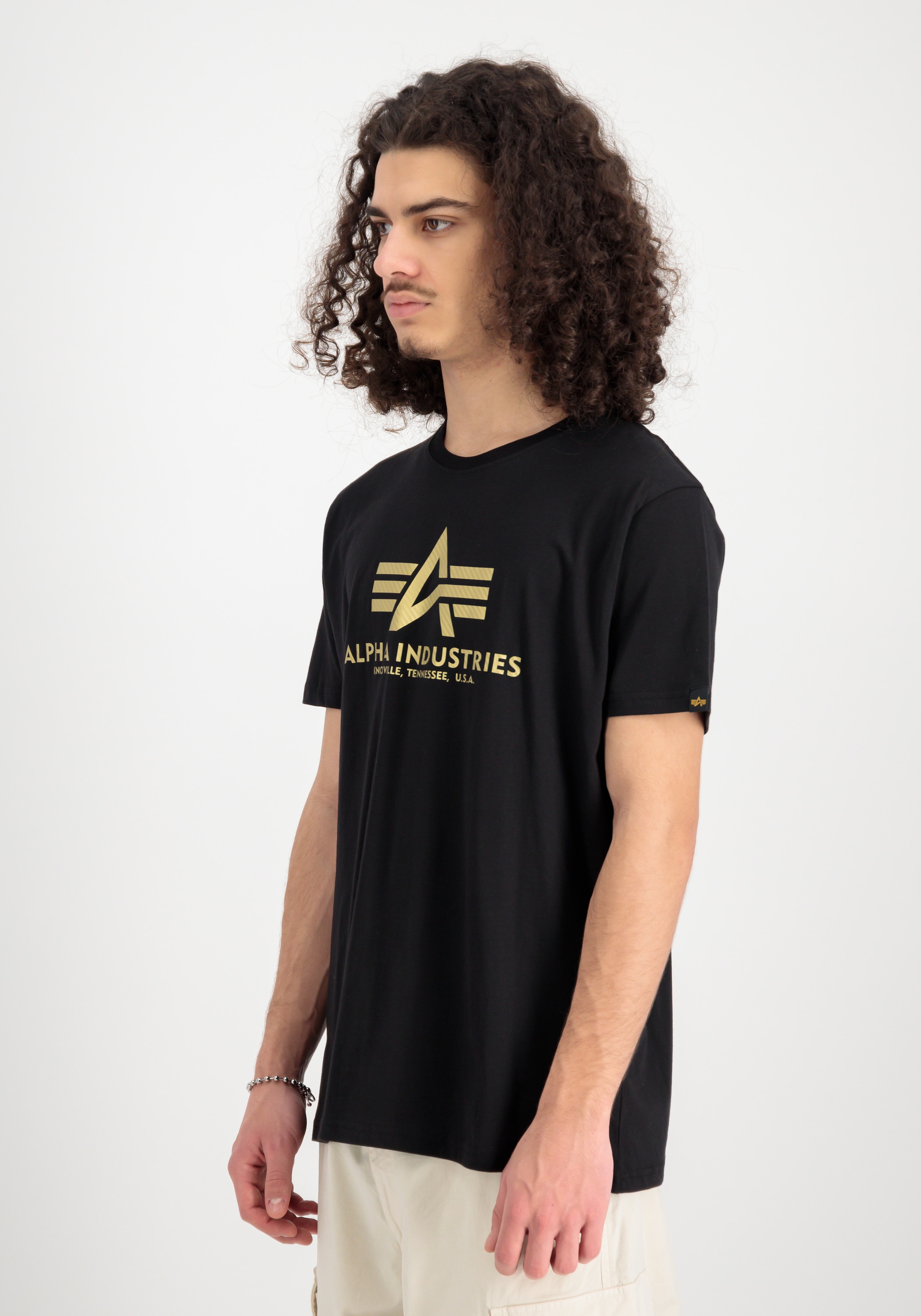 Image of Alpha Industries T-Shirt "Basic T-Shirt BL Carbon"