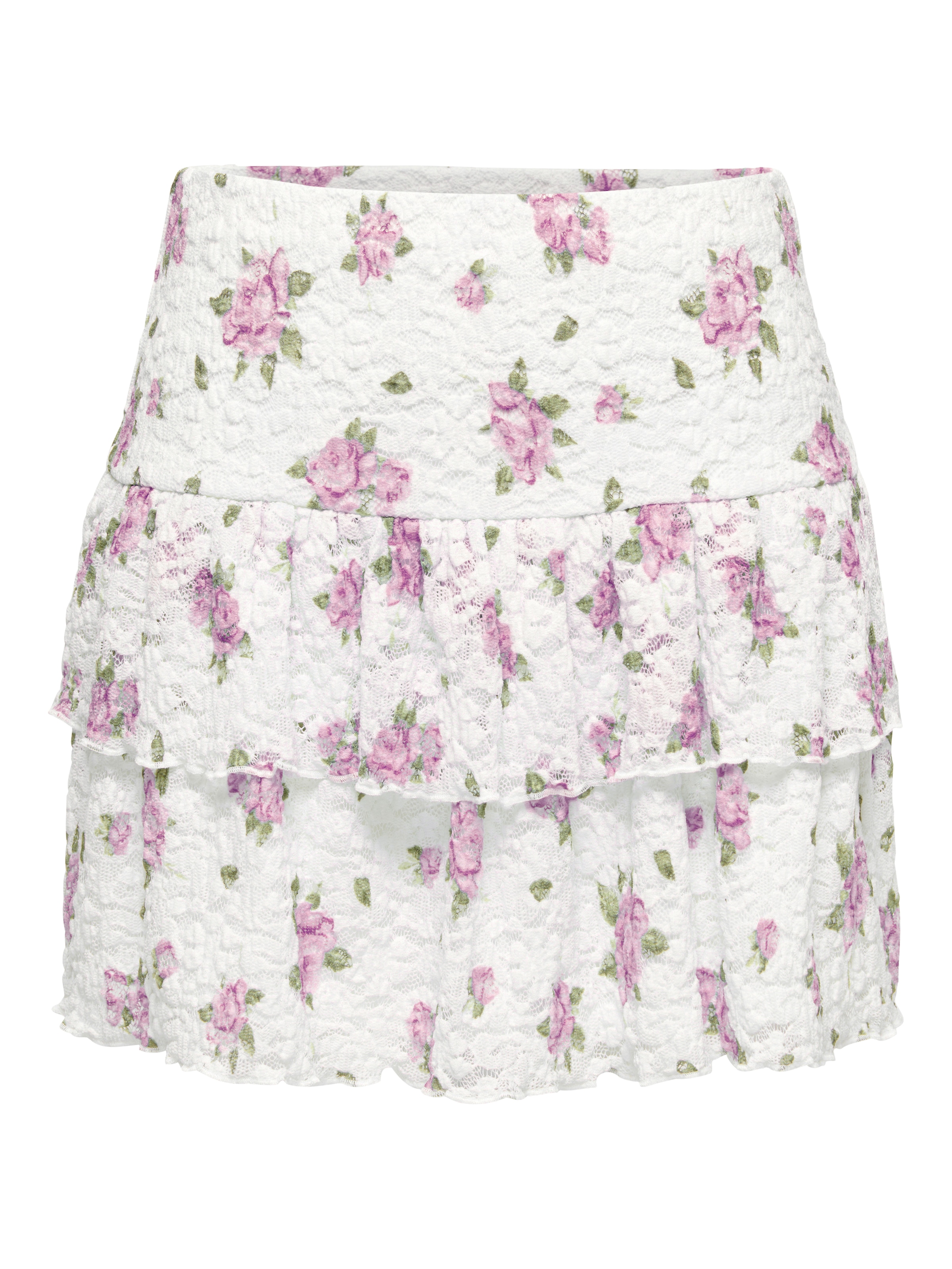 Image of ONLY Minirock "ONLSAGA LACE MINI SKIRT" Materialmix