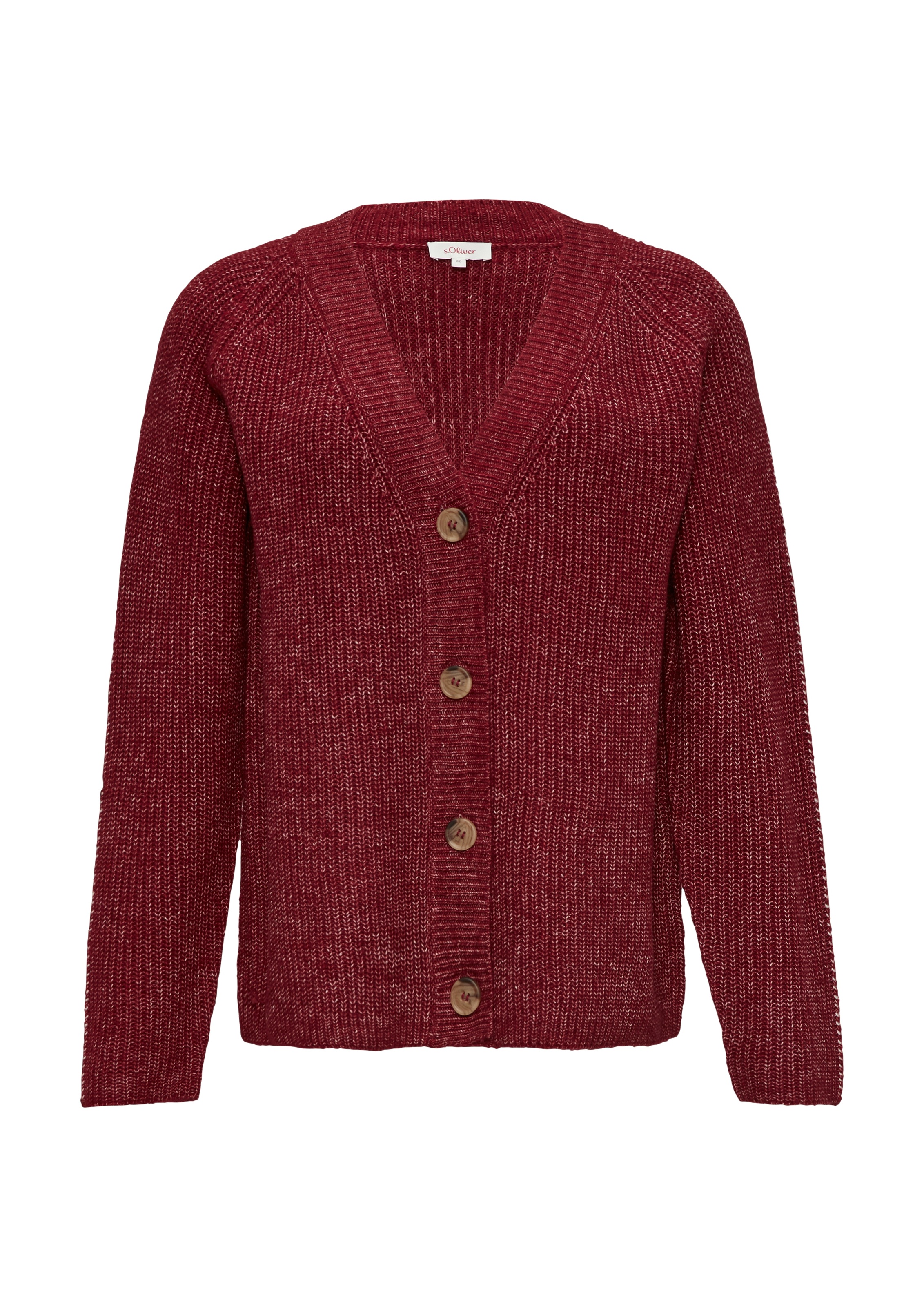 s.Oliver Strickjacke mit Knopfleiste und V-Ausschnitt